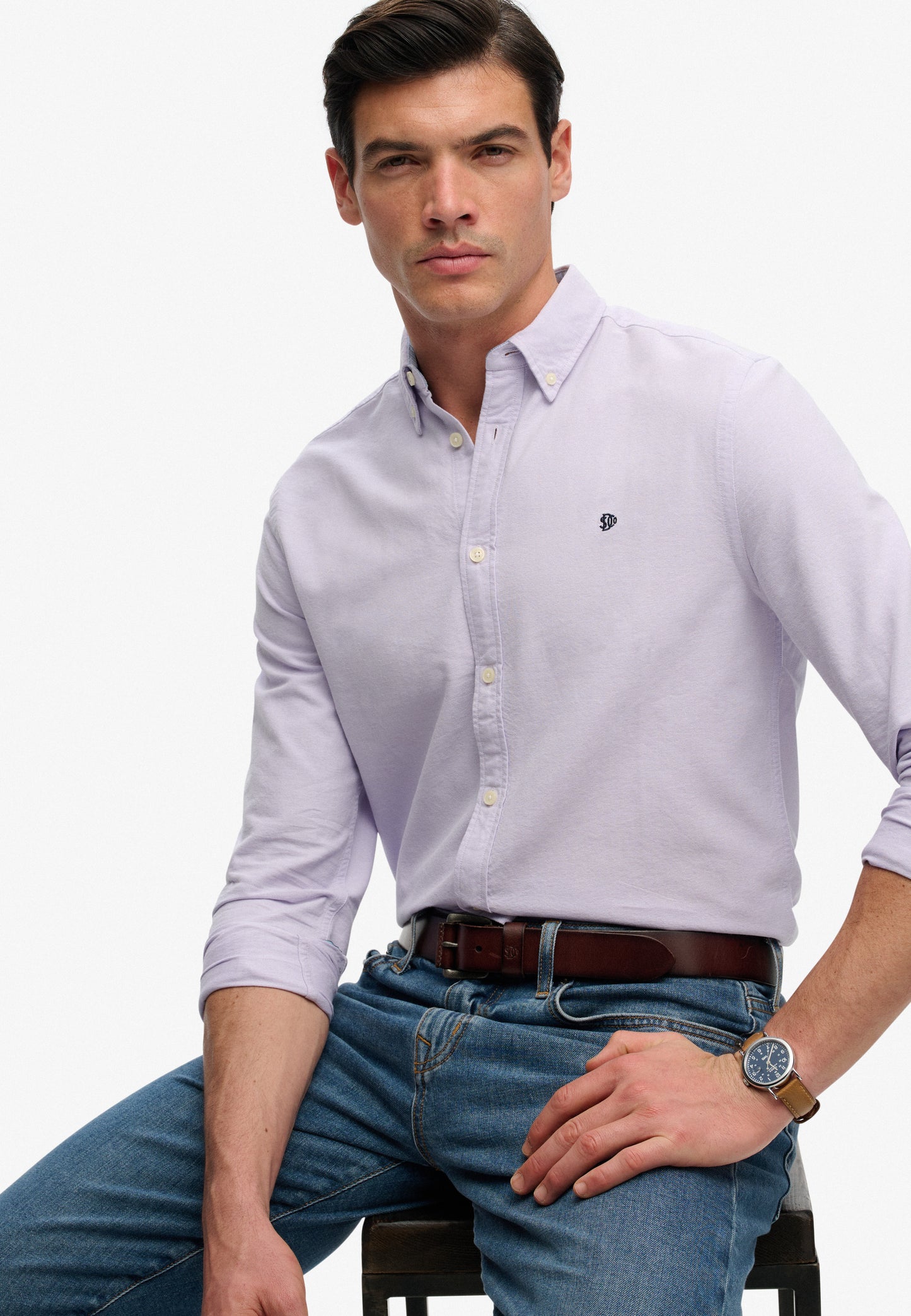 Preppy Oxford Long Sleeve Shirt (2)