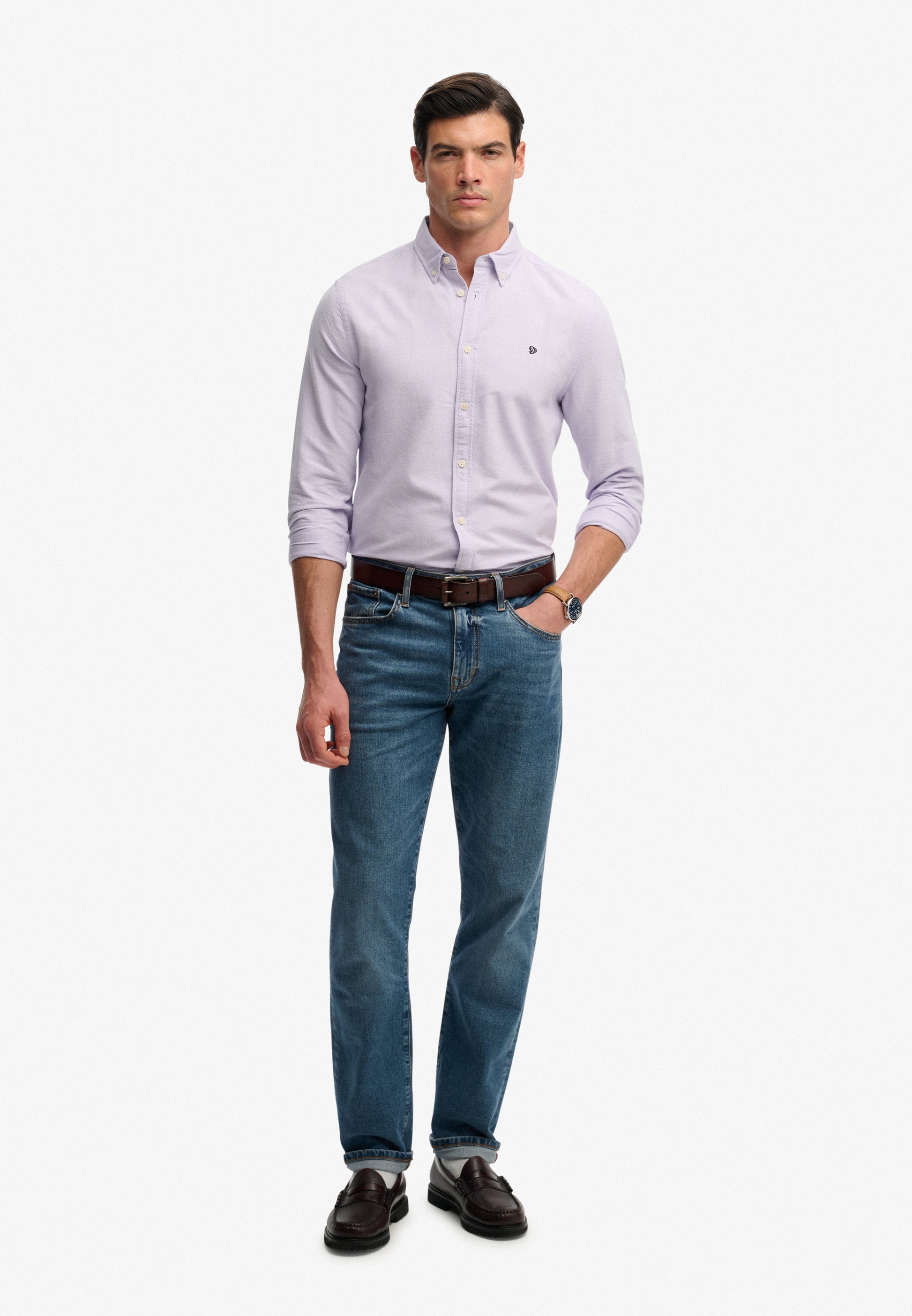 Preppy Oxford Long Sleeve Shirt (3)