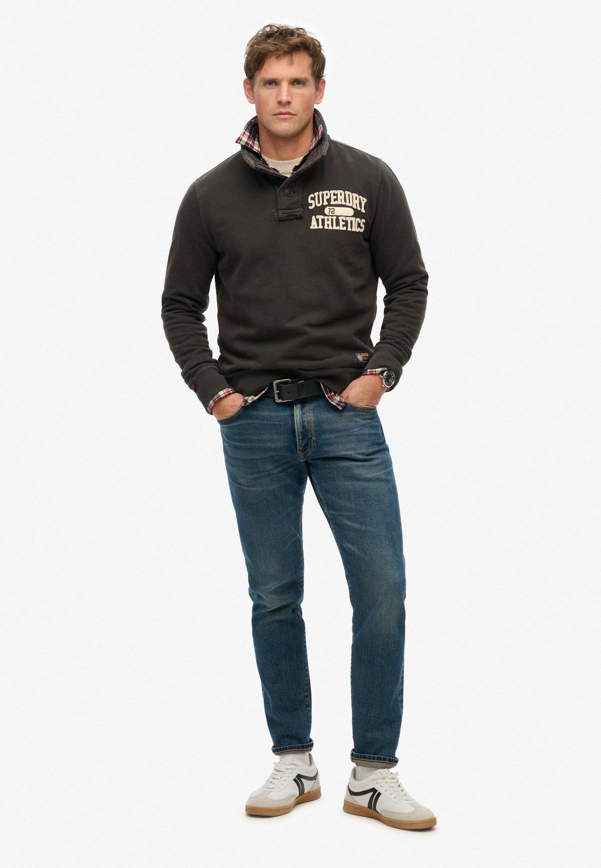 Vintage Athletic Henley Sweatshirt (5)