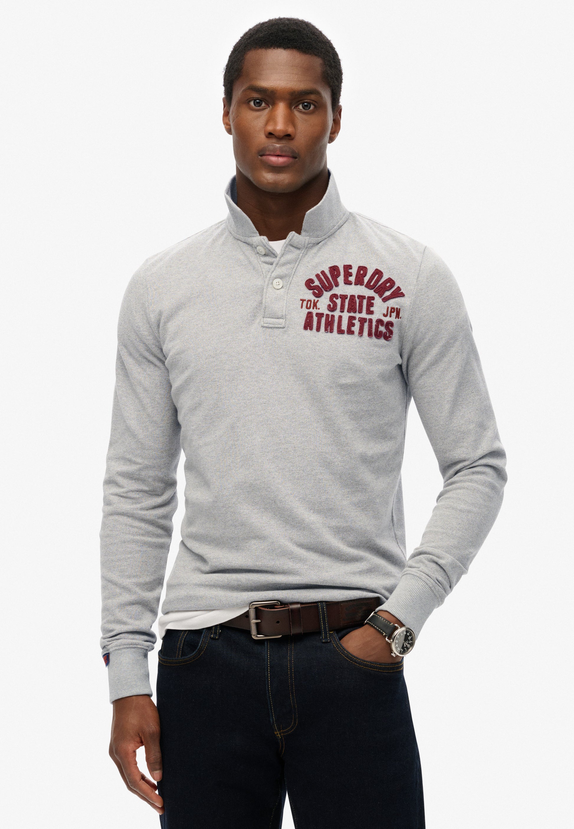 Vintage Athletic Long Sleeve Polo (1)