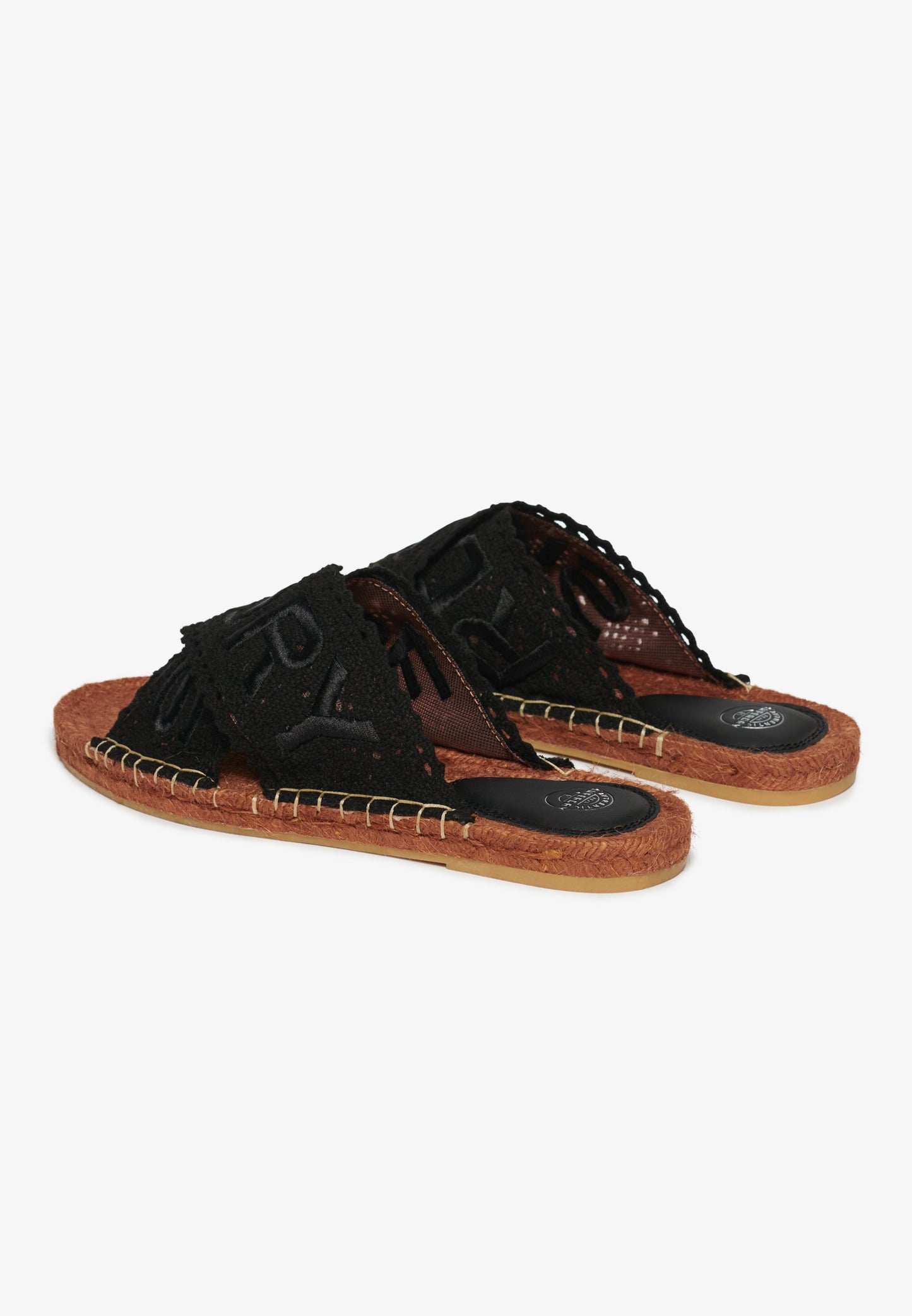 Espadrille Cross Strap Sliders (6)