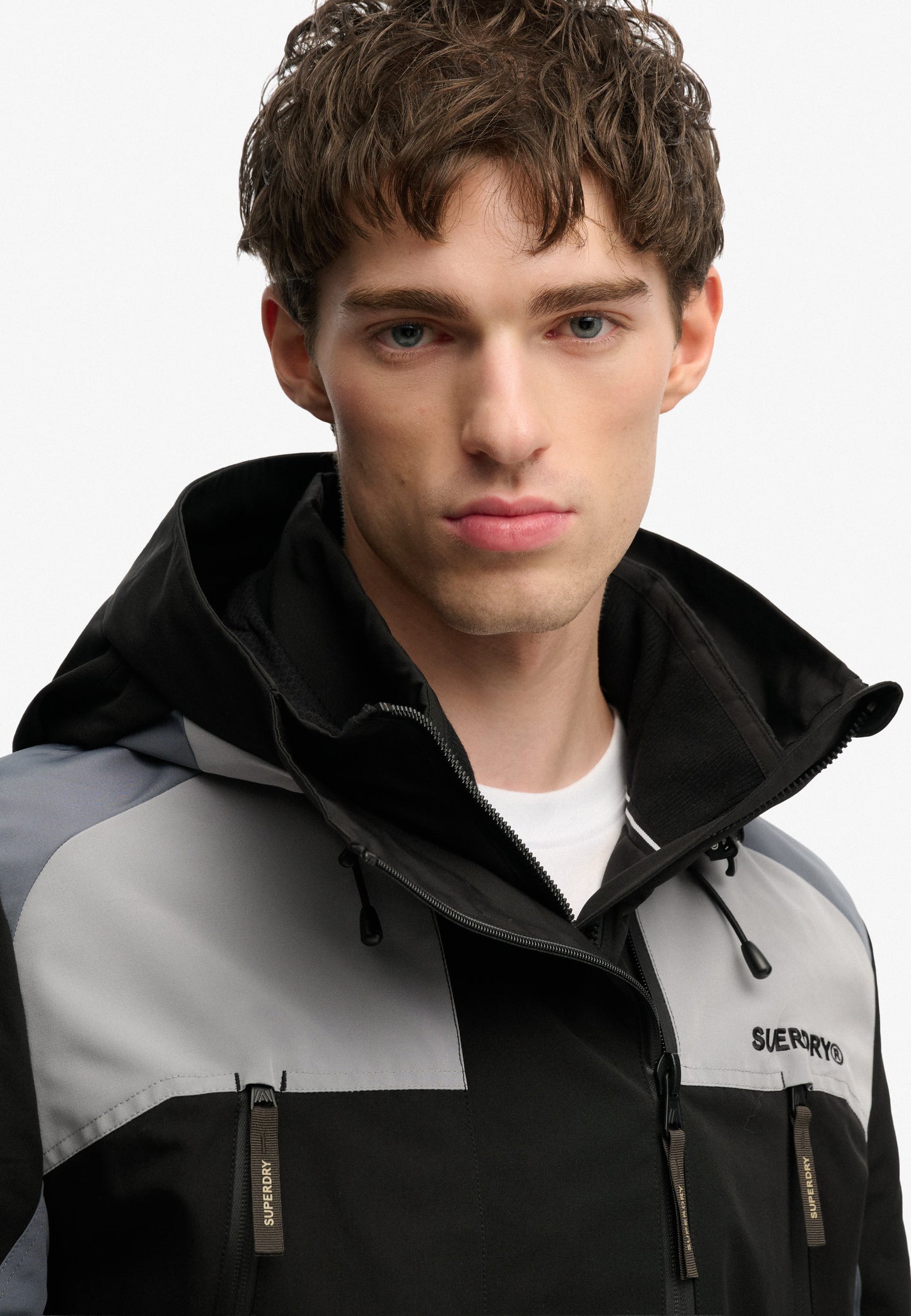 Hooded Colour Block Windbreaker Jacket (5)