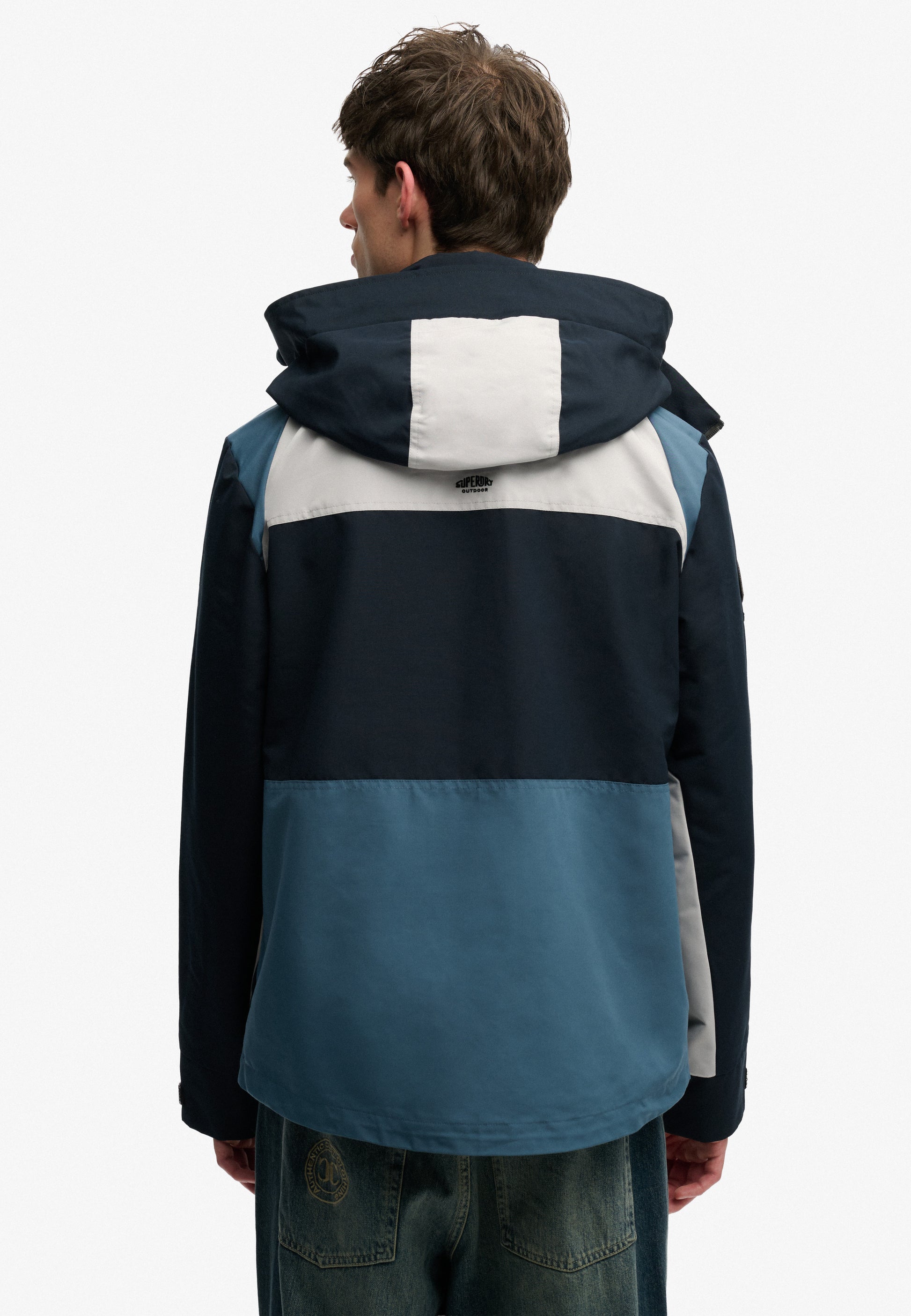 Hooded Colour Block Windbreaker Jacket (2)