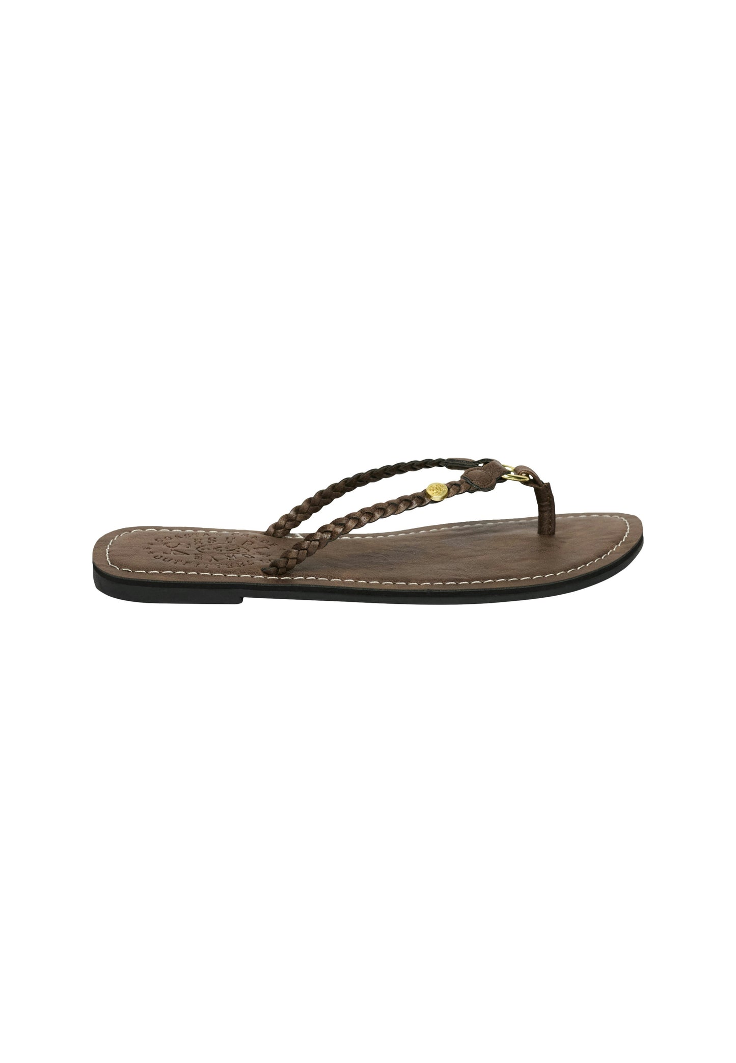 Faux Leather Braided Flip Flop
