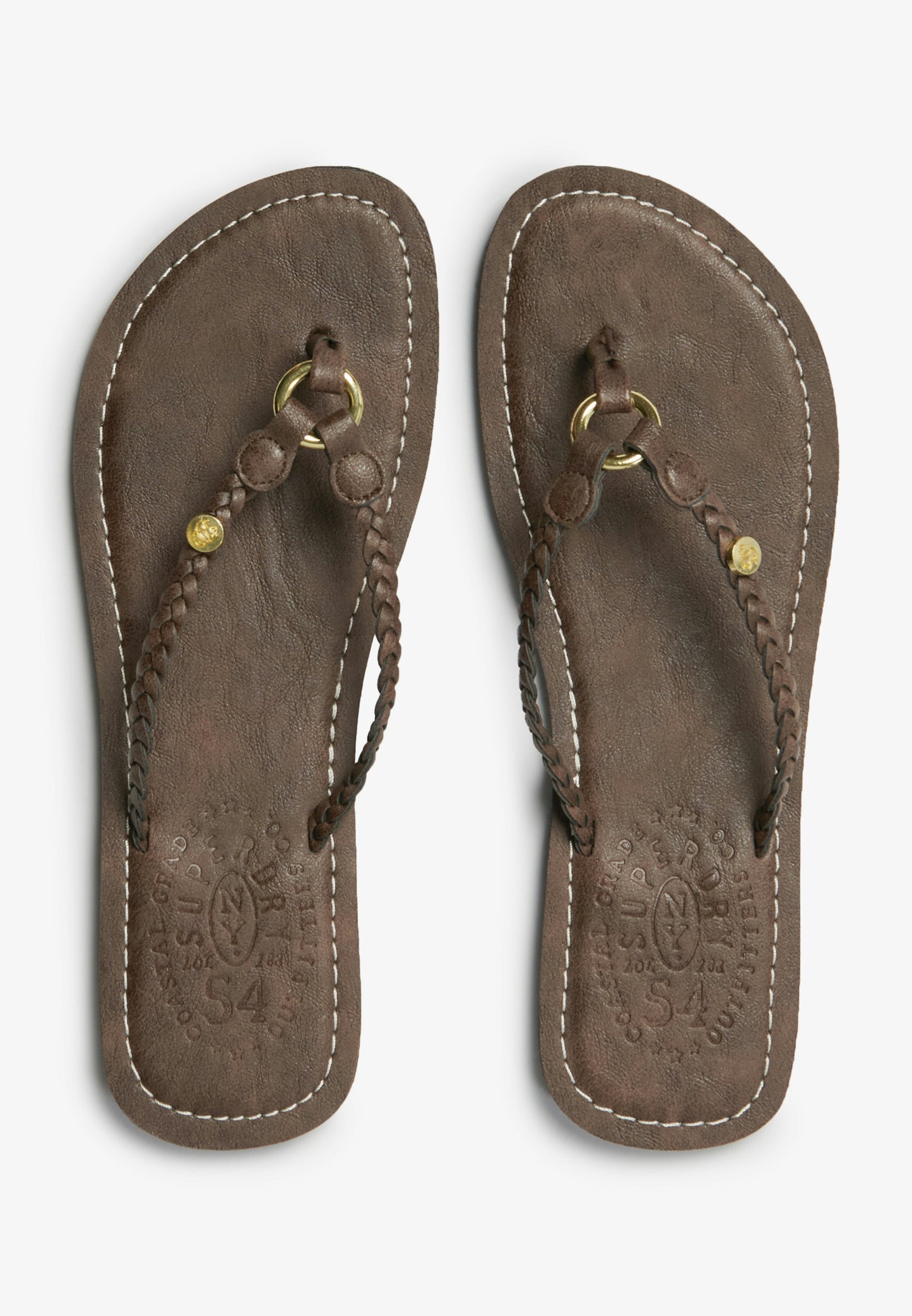 Faux Leather Braided Flip Flop (1)