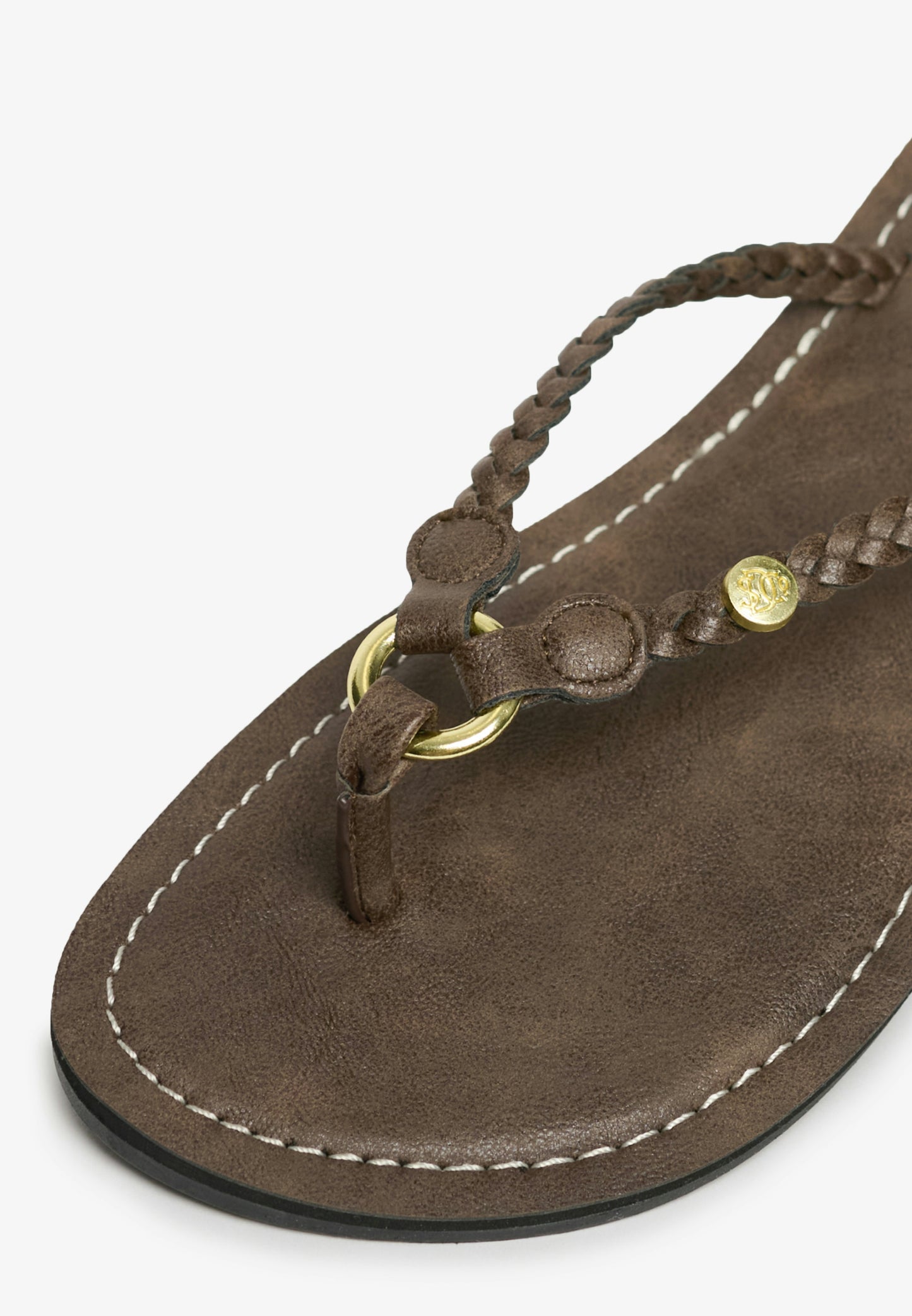 Faux Leather Braided Flip Flop (2)