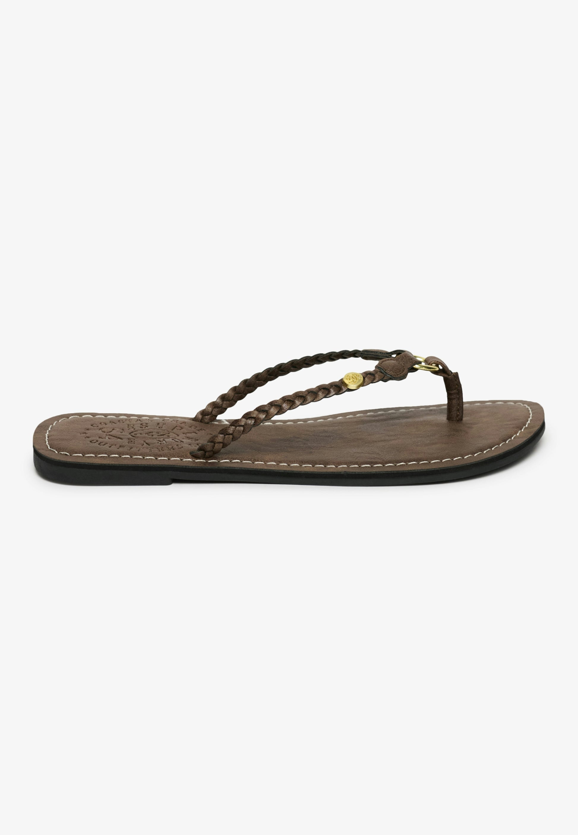 Faux Leather Braided Flip Flop (3)
