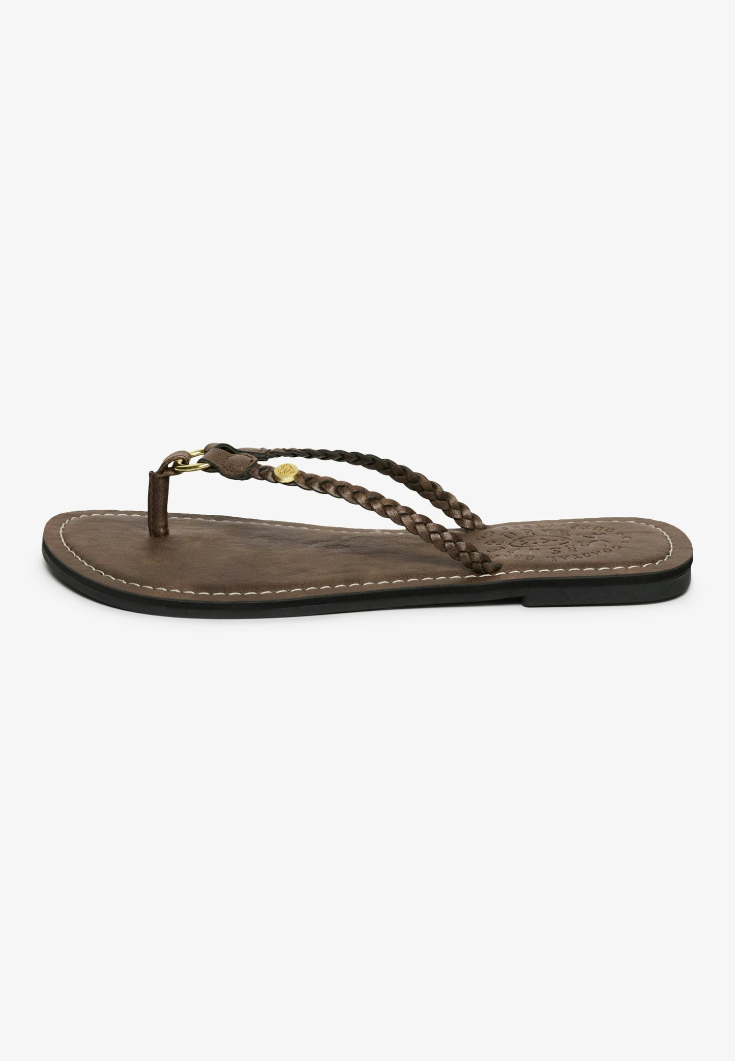 Faux Leather Braided Flip Flop (4)