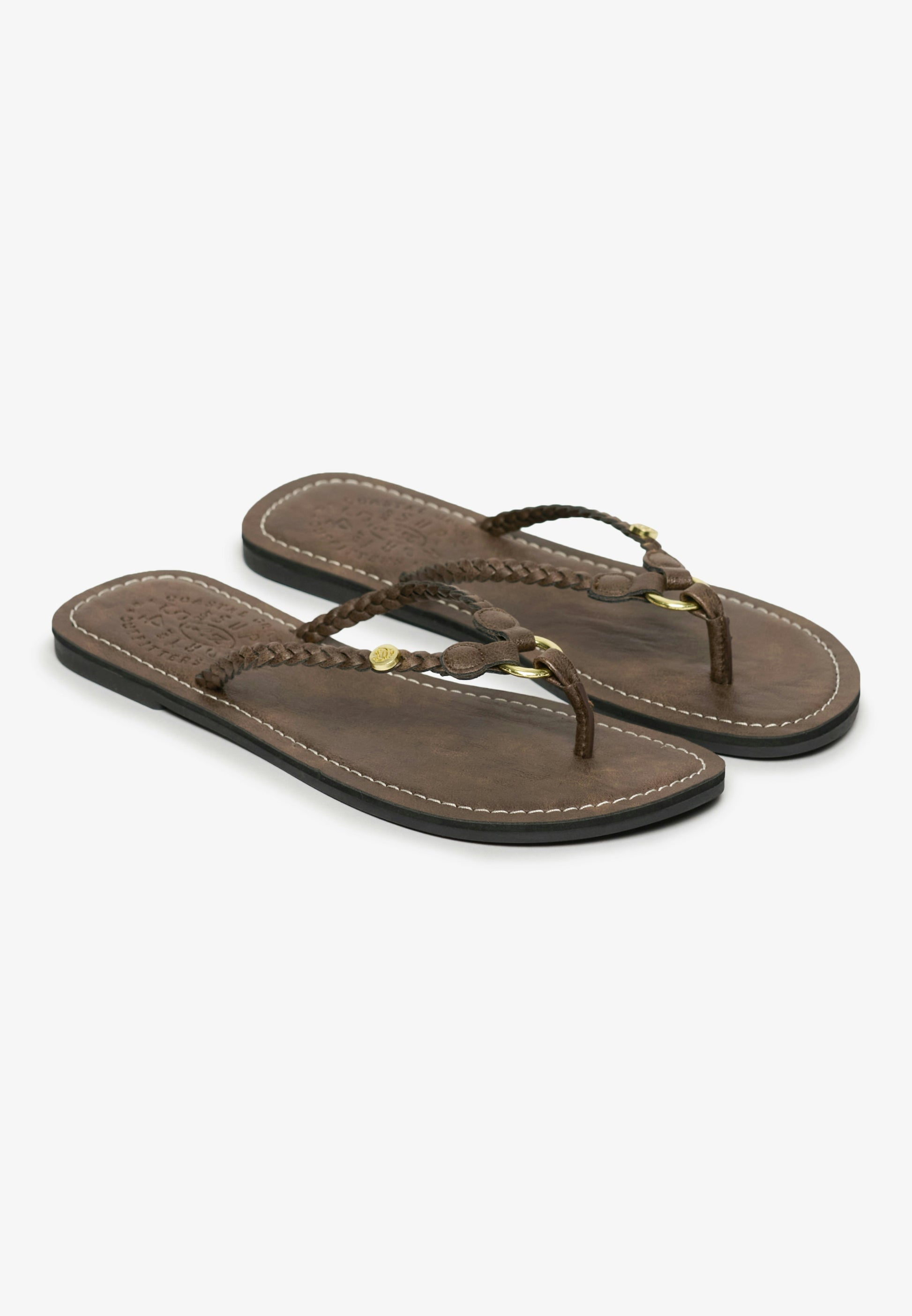 Faux Leather Braided Flip Flop (6)