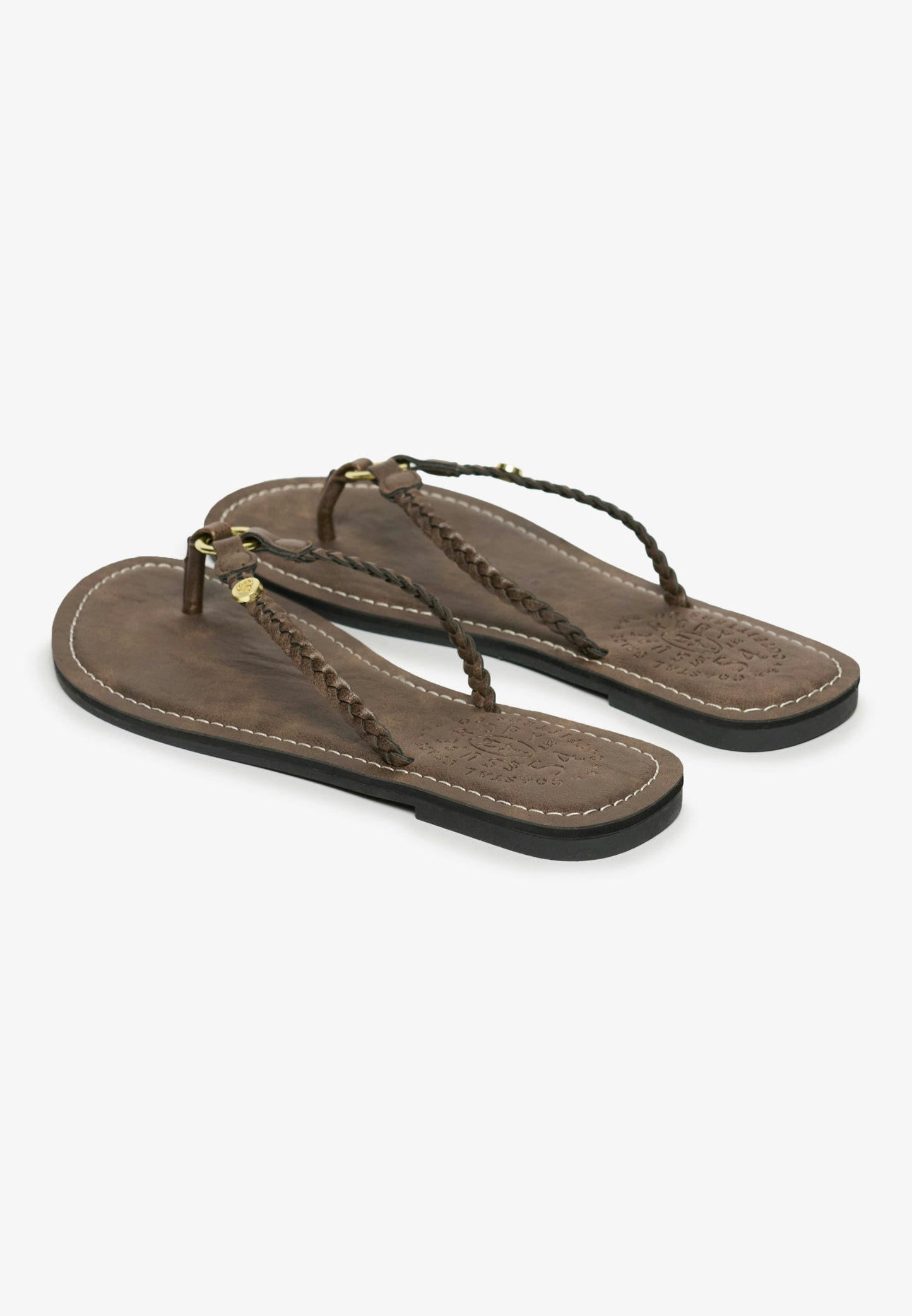 Faux Leather Braided Flip Flop (7)