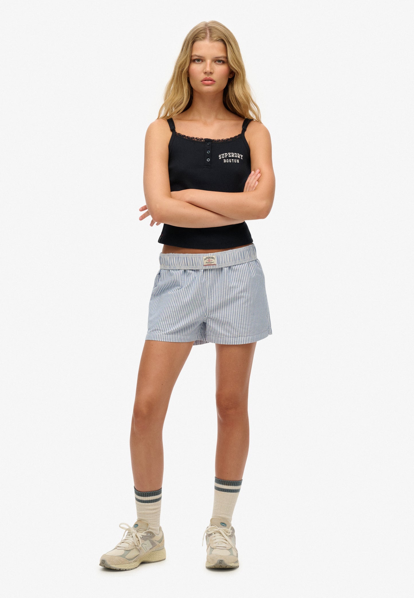 Organic Cotton Stripe Elasticated Shorts