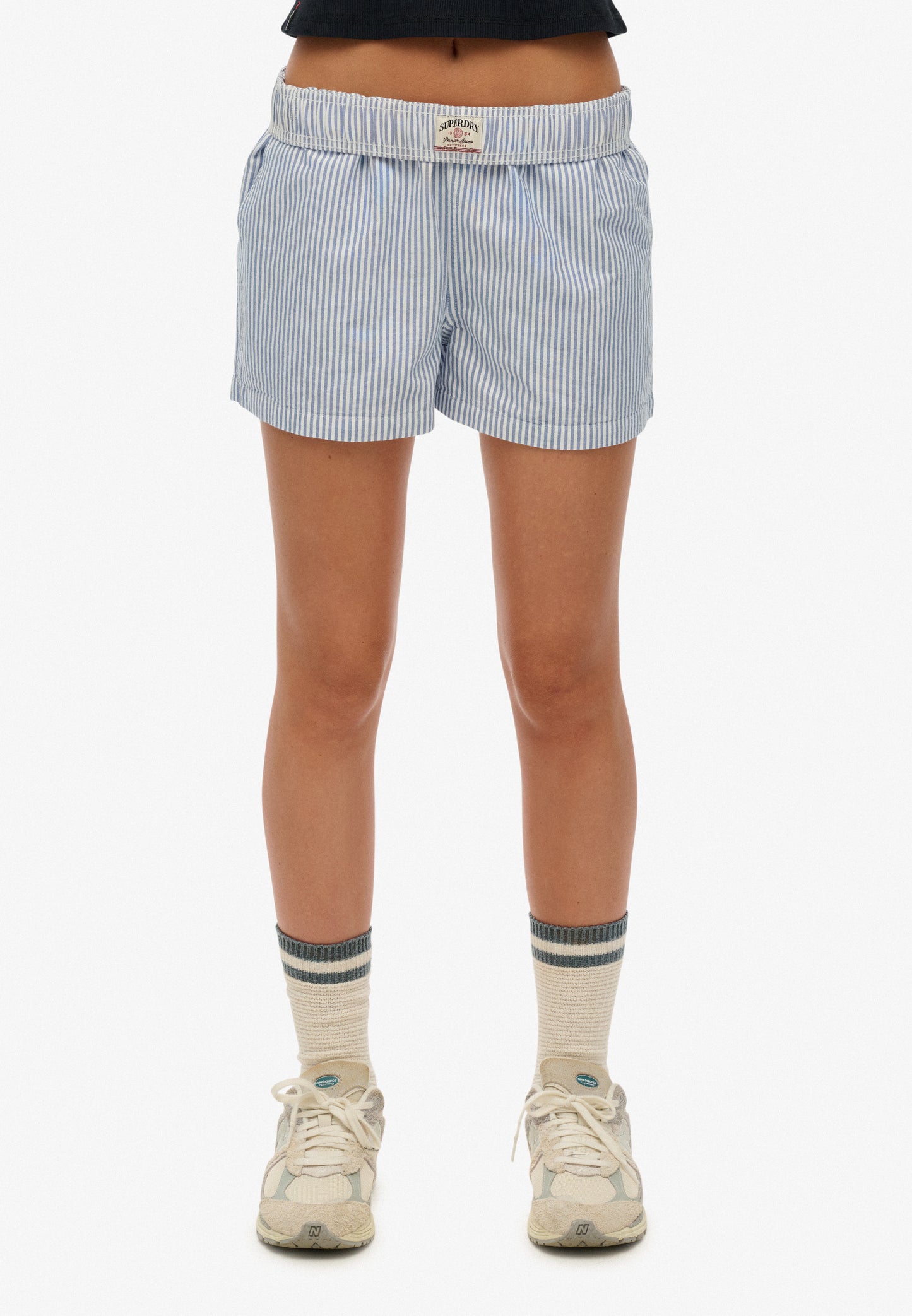 Organic Cotton Stripe Elasticated Shorts (3)