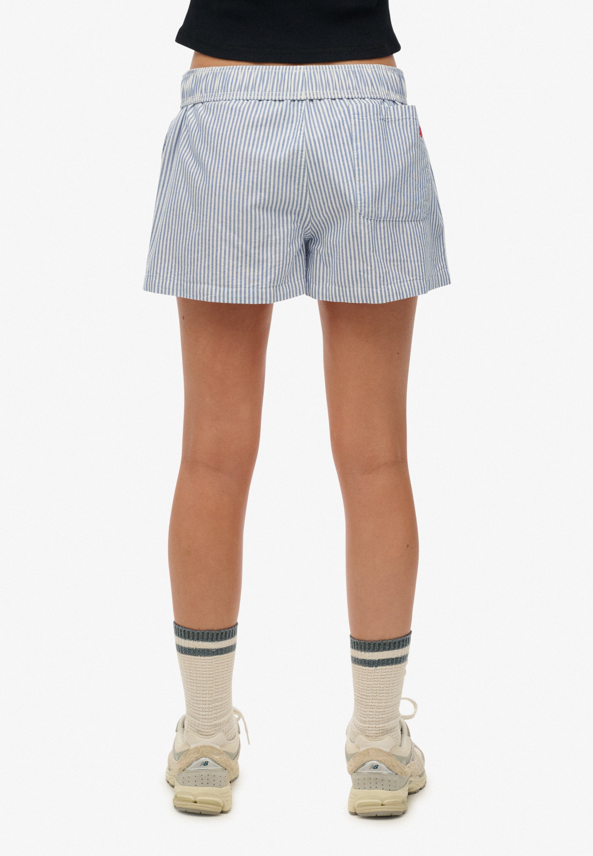 Organic Cotton Stripe Elasticated Shorts (4)