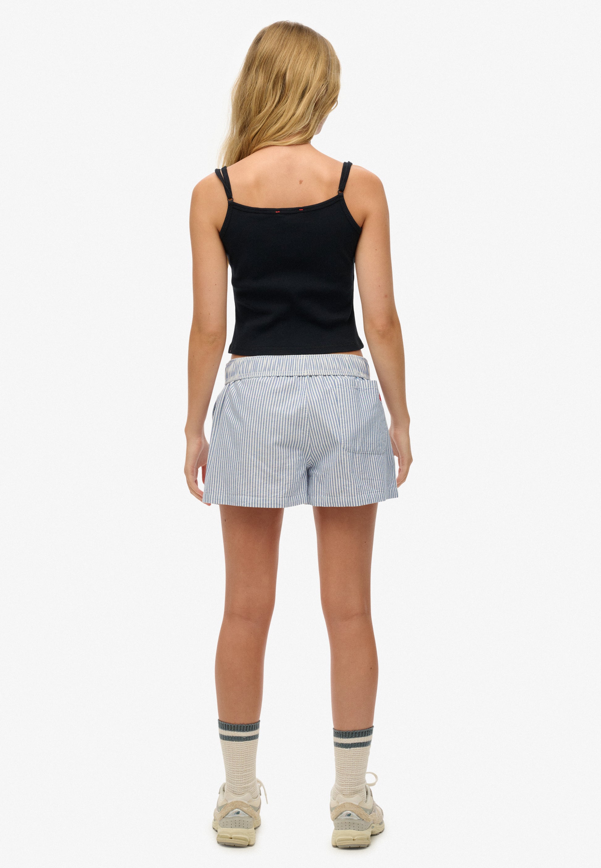 Organic Cotton Stripe Elasticated Shorts (2)
