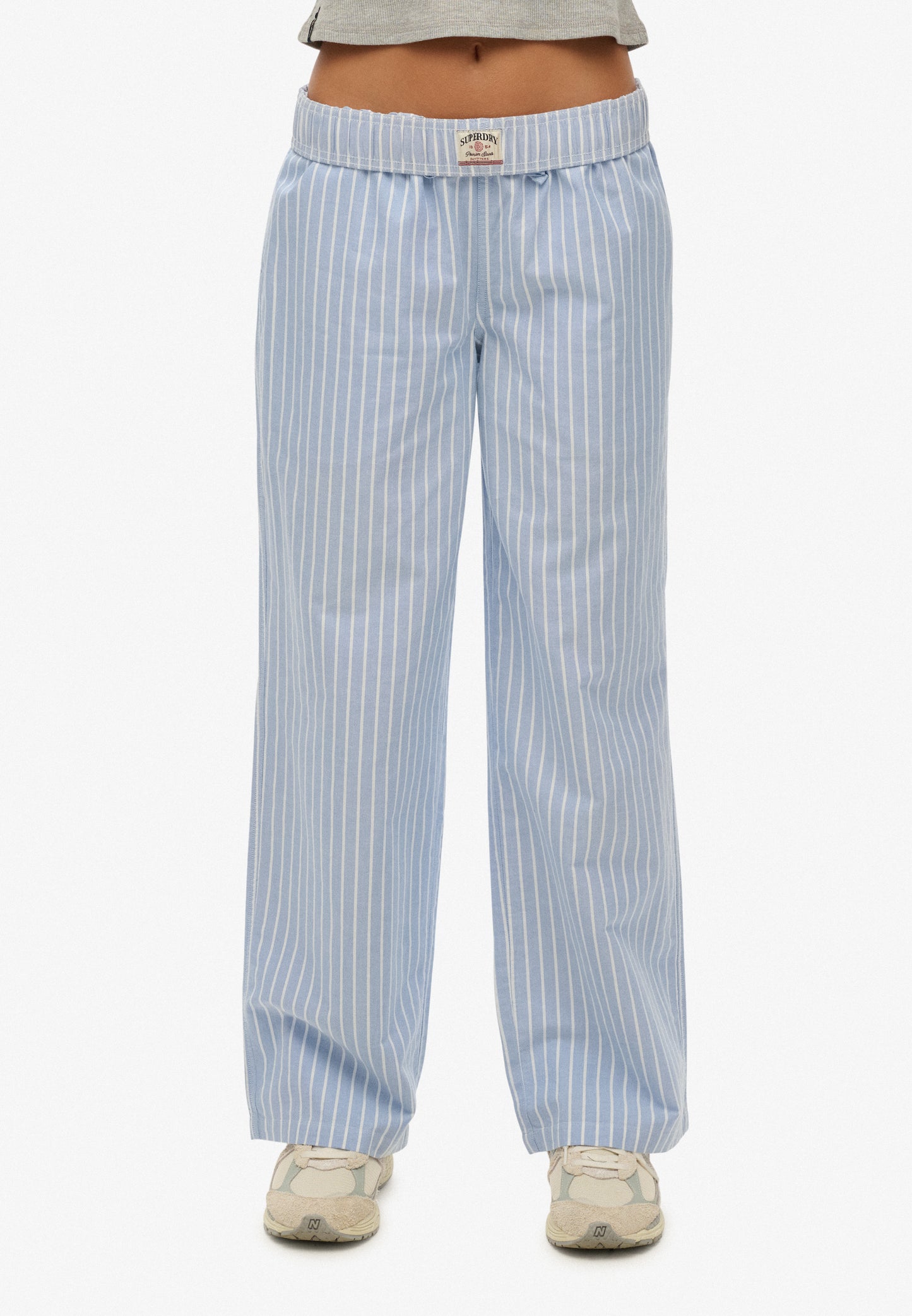 Organic Cotton Stripe Elasticated Trousers (4)
