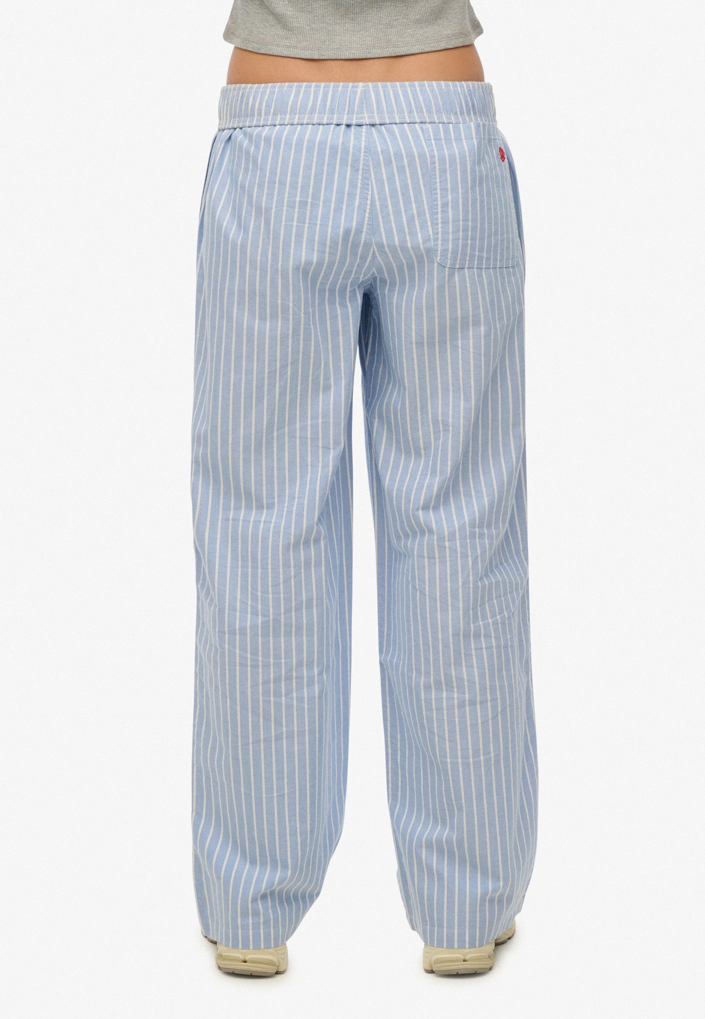 Organic Cotton Stripe Elasticated Trousers (5)