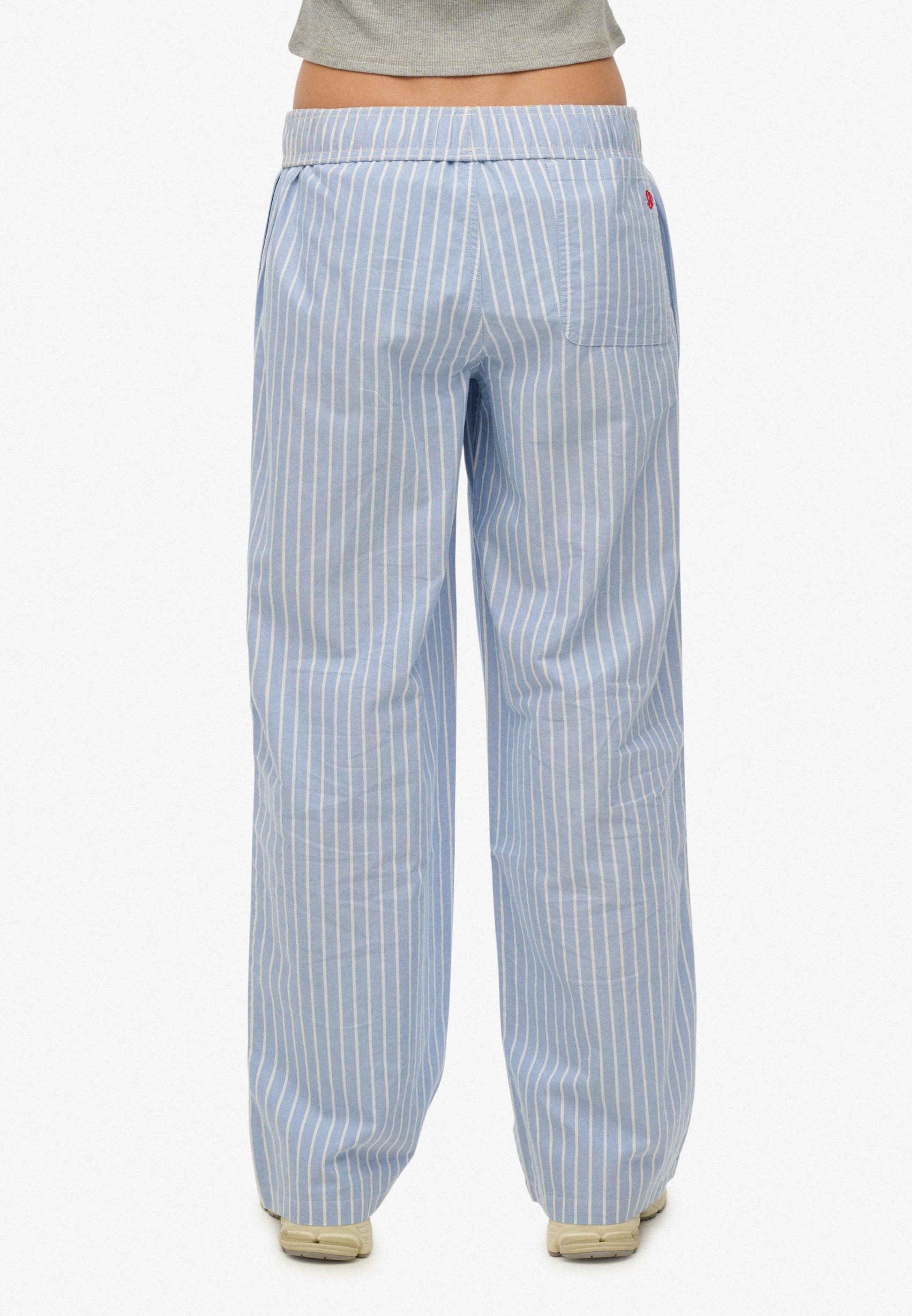 Organic Cotton Stripe Elasticated Trousers (5)