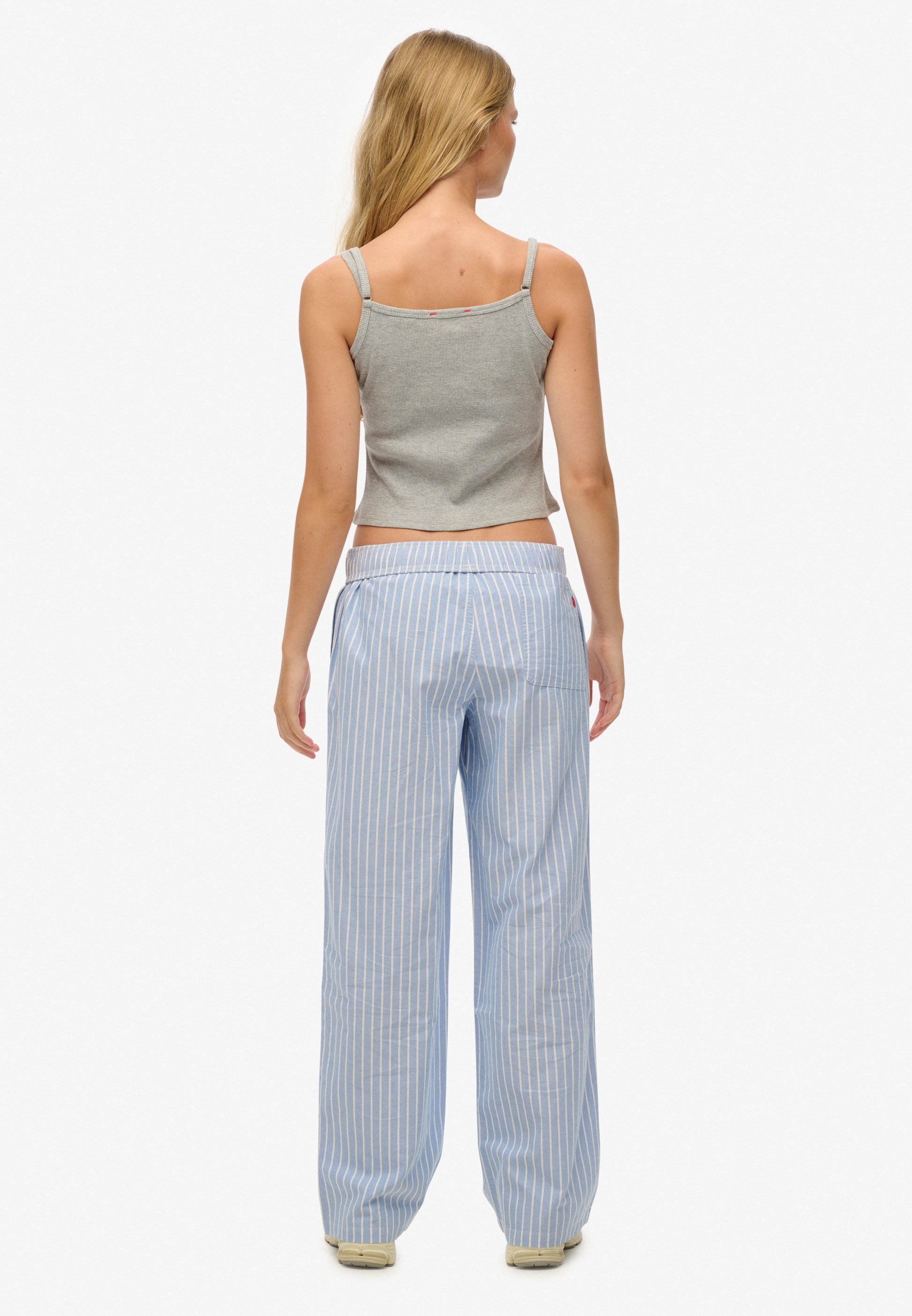Organic Cotton Stripe Elasticated Trousers (2)