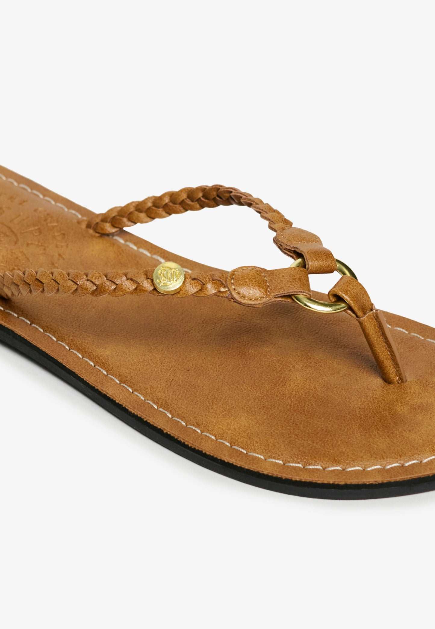 Faux Leather Braided Flip Flop (2)