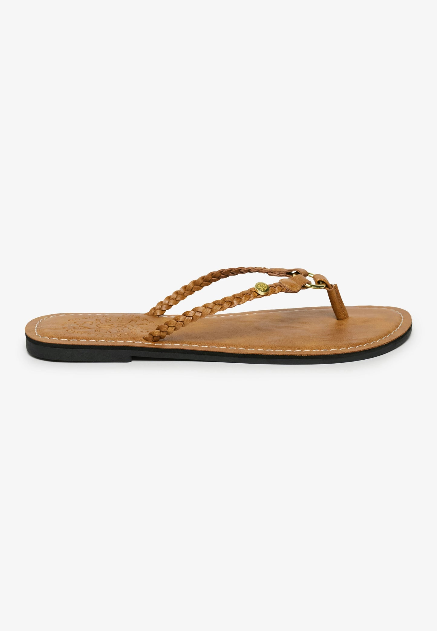 Faux Leather Braided Flip Flop (3)