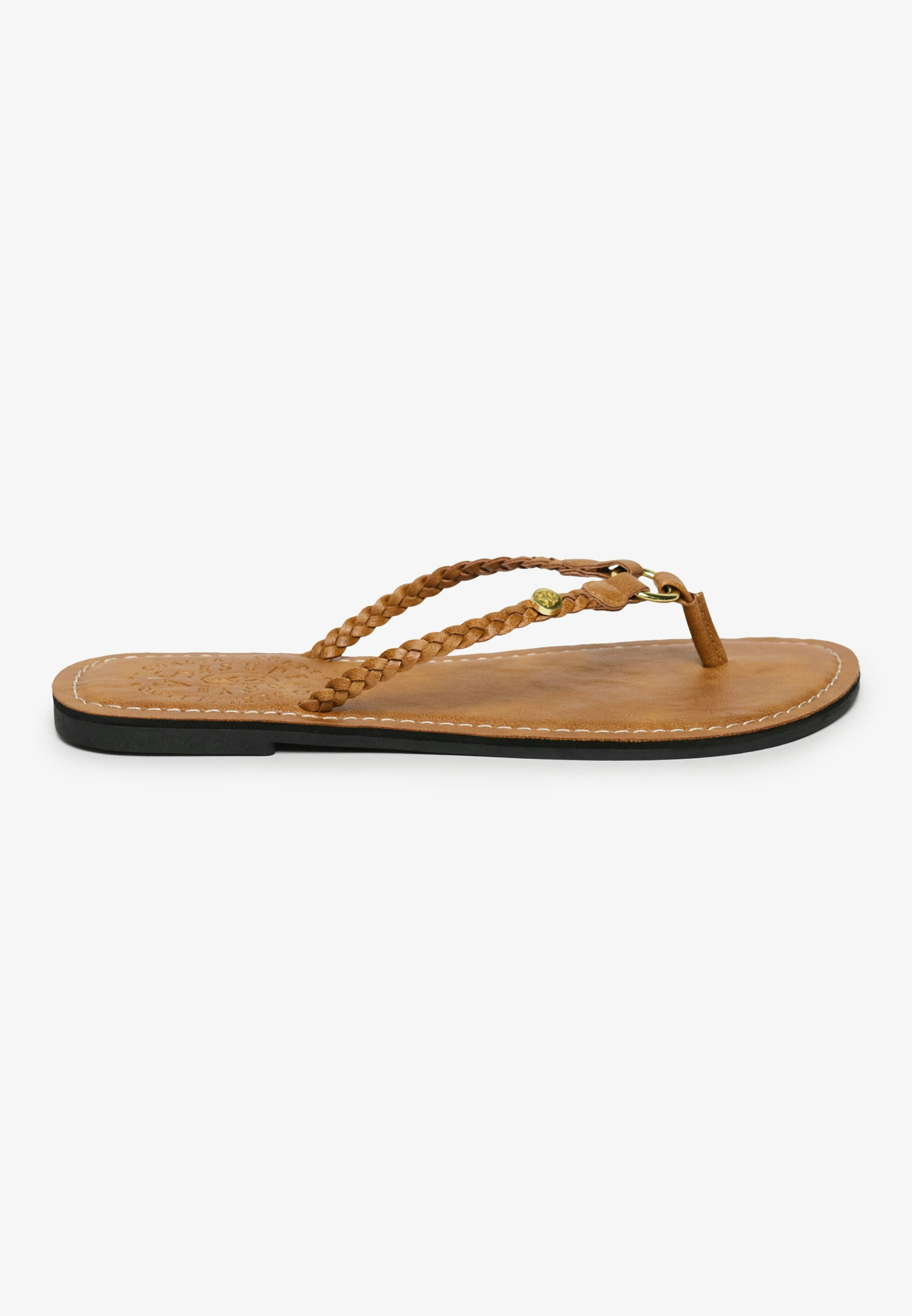 Faux Leather Braided Flip Flop (3)