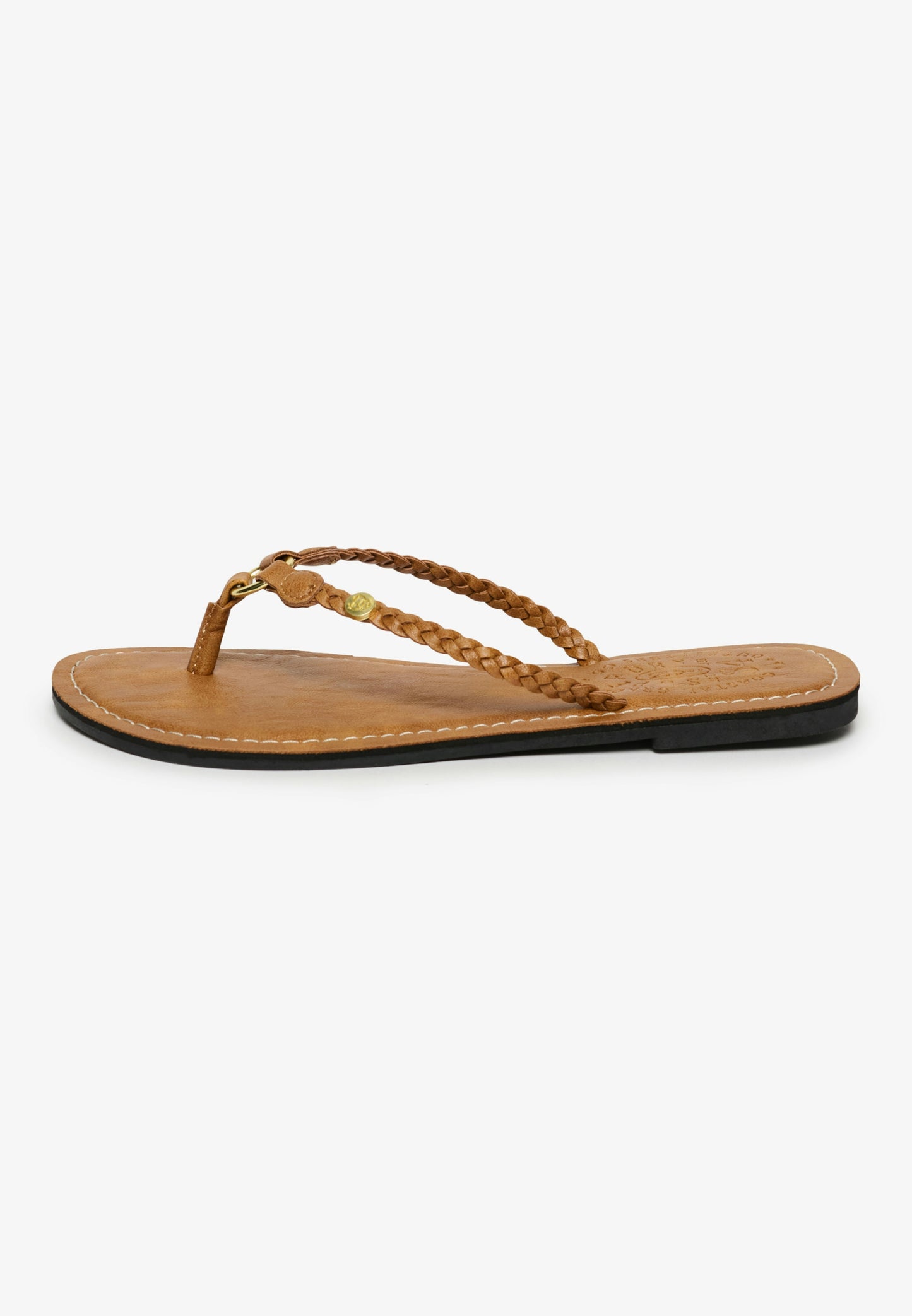 Faux Leather Braided Flip Flop (4)