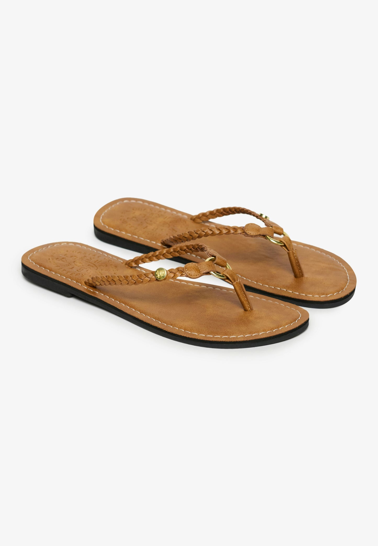 Faux Leather Braided Flip Flop (6)