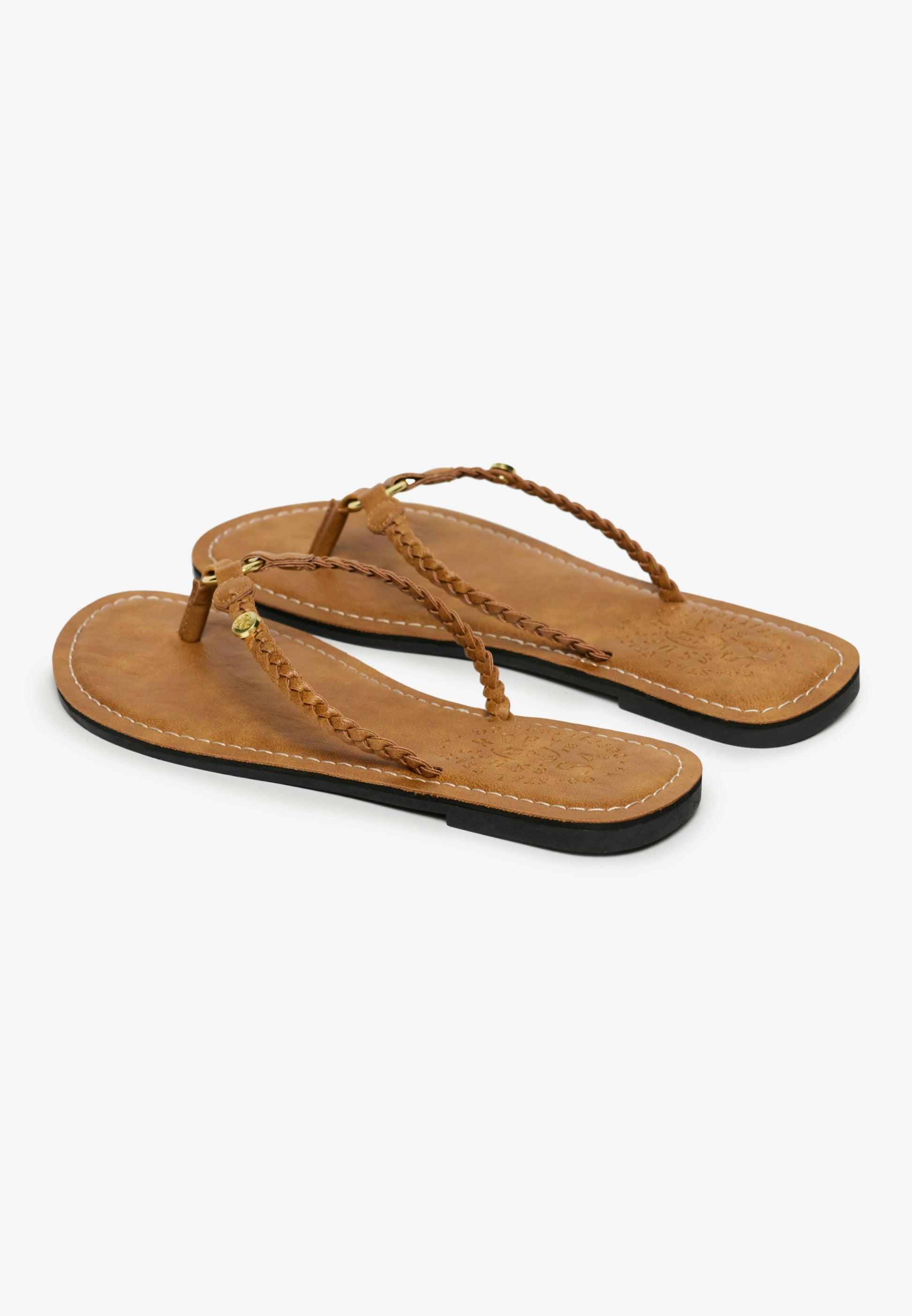 Faux Leather Braided Flip Flop (7)