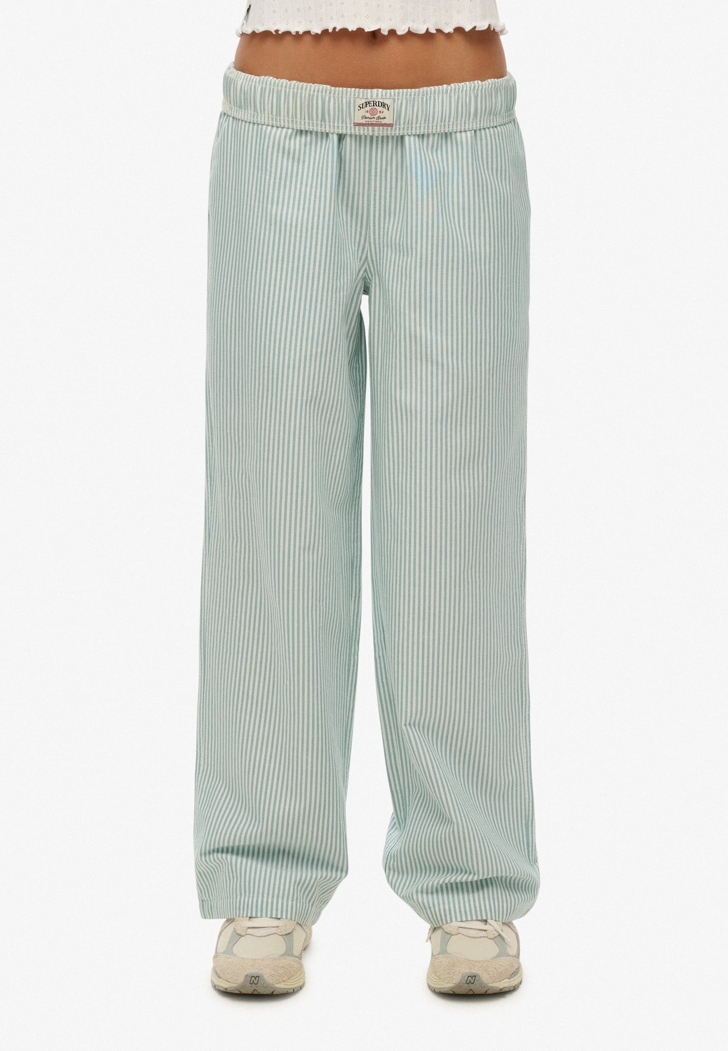 Organic Cotton Stripe Elasticated Trousers (4)