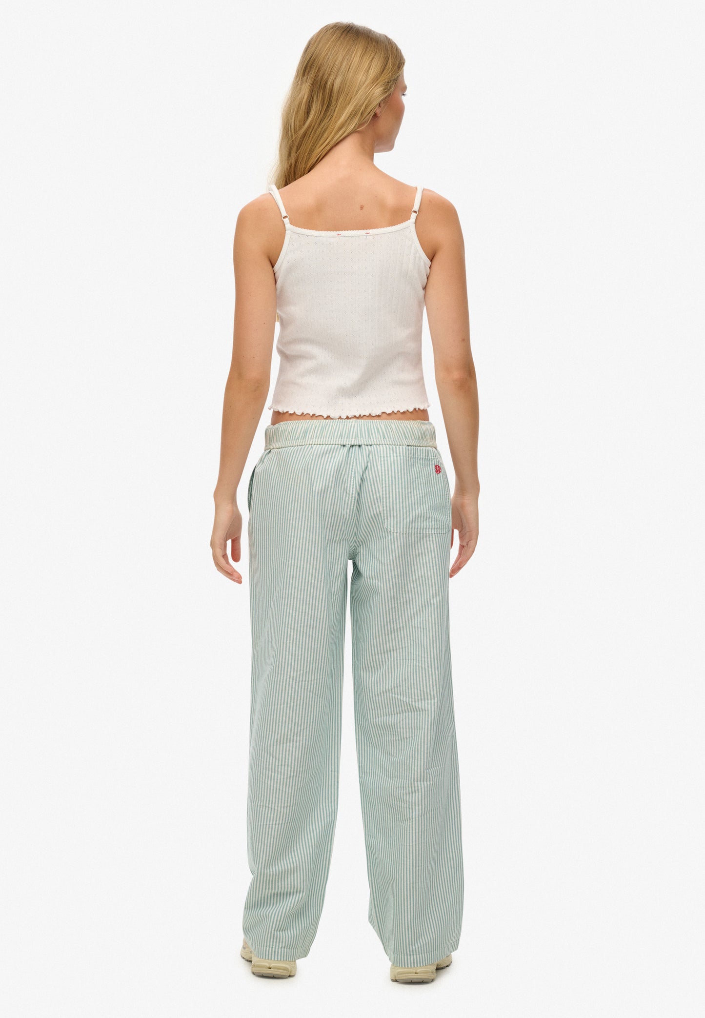 Organic Cotton Stripe Elasticated Trousers (2)