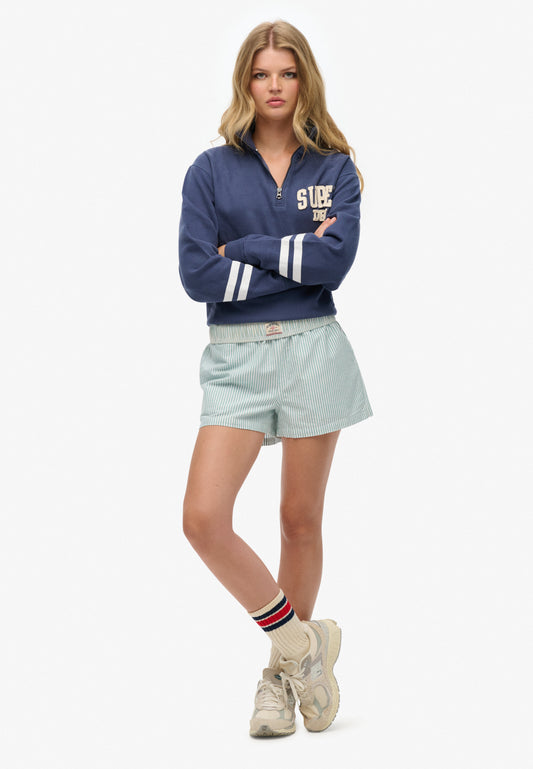 Organic Cotton Stripe Elasticated Shorts