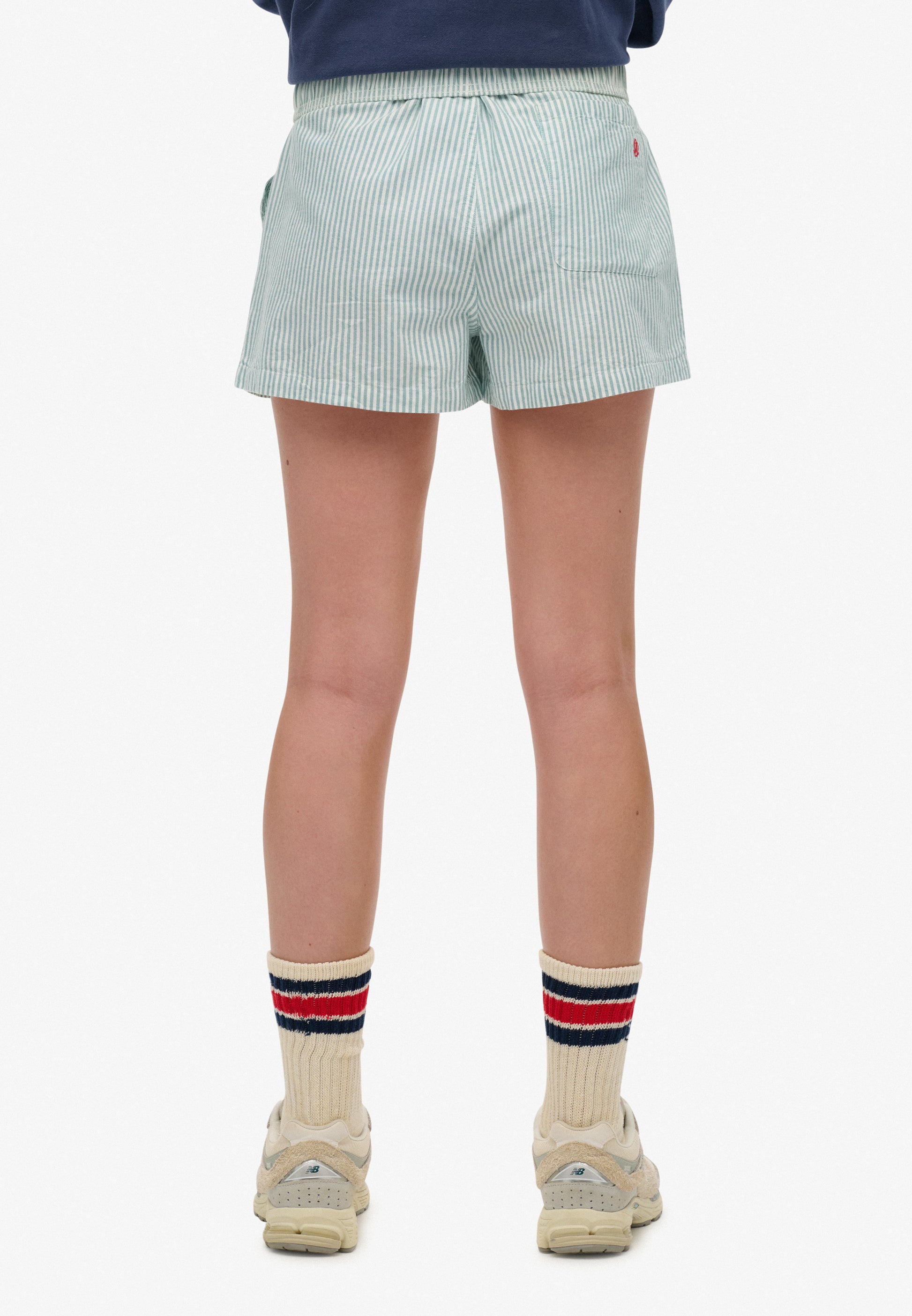 Organic Cotton Stripe Elasticated Shorts (4)