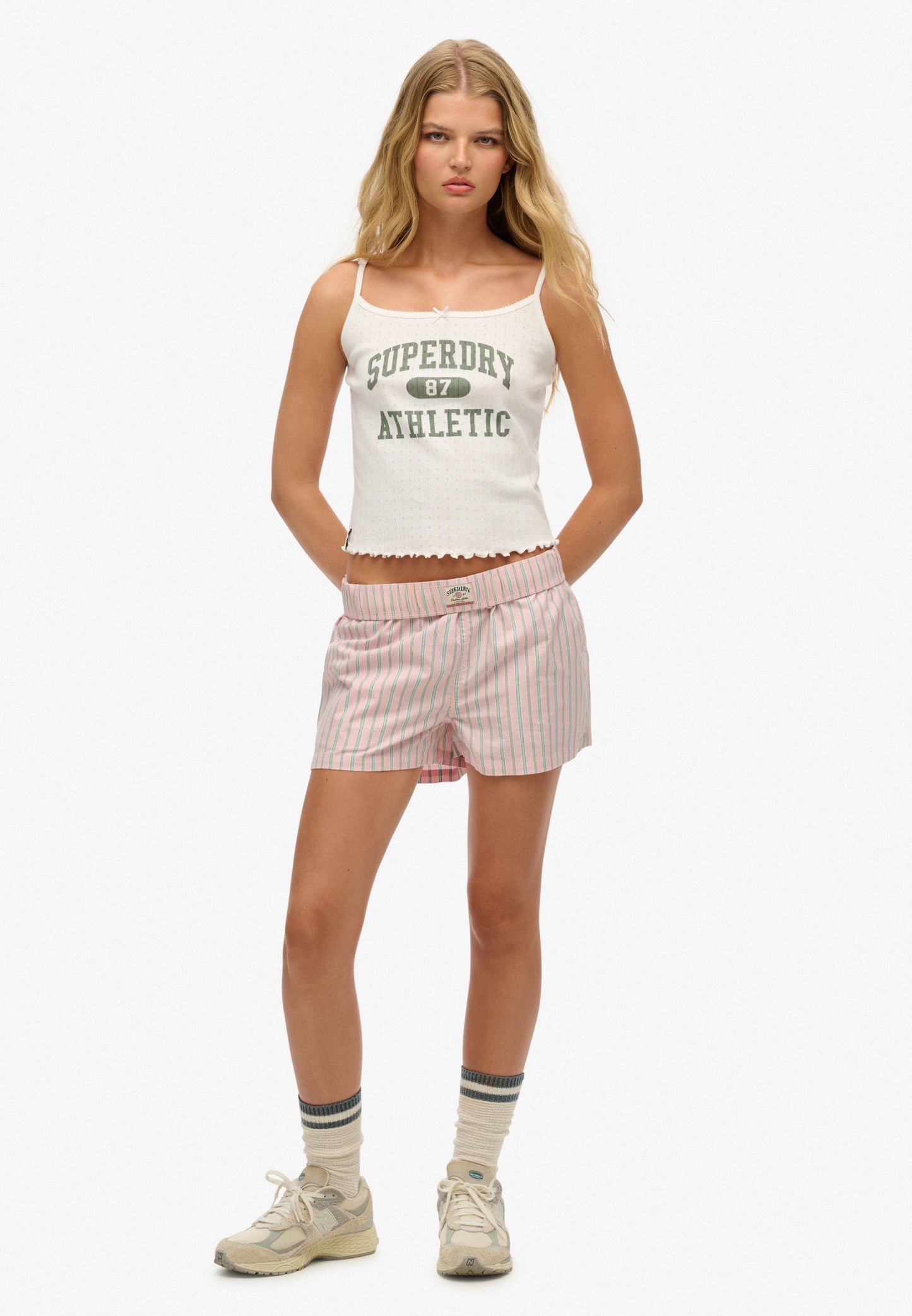 Organic Cotton Stripe Elasticated Shorts
