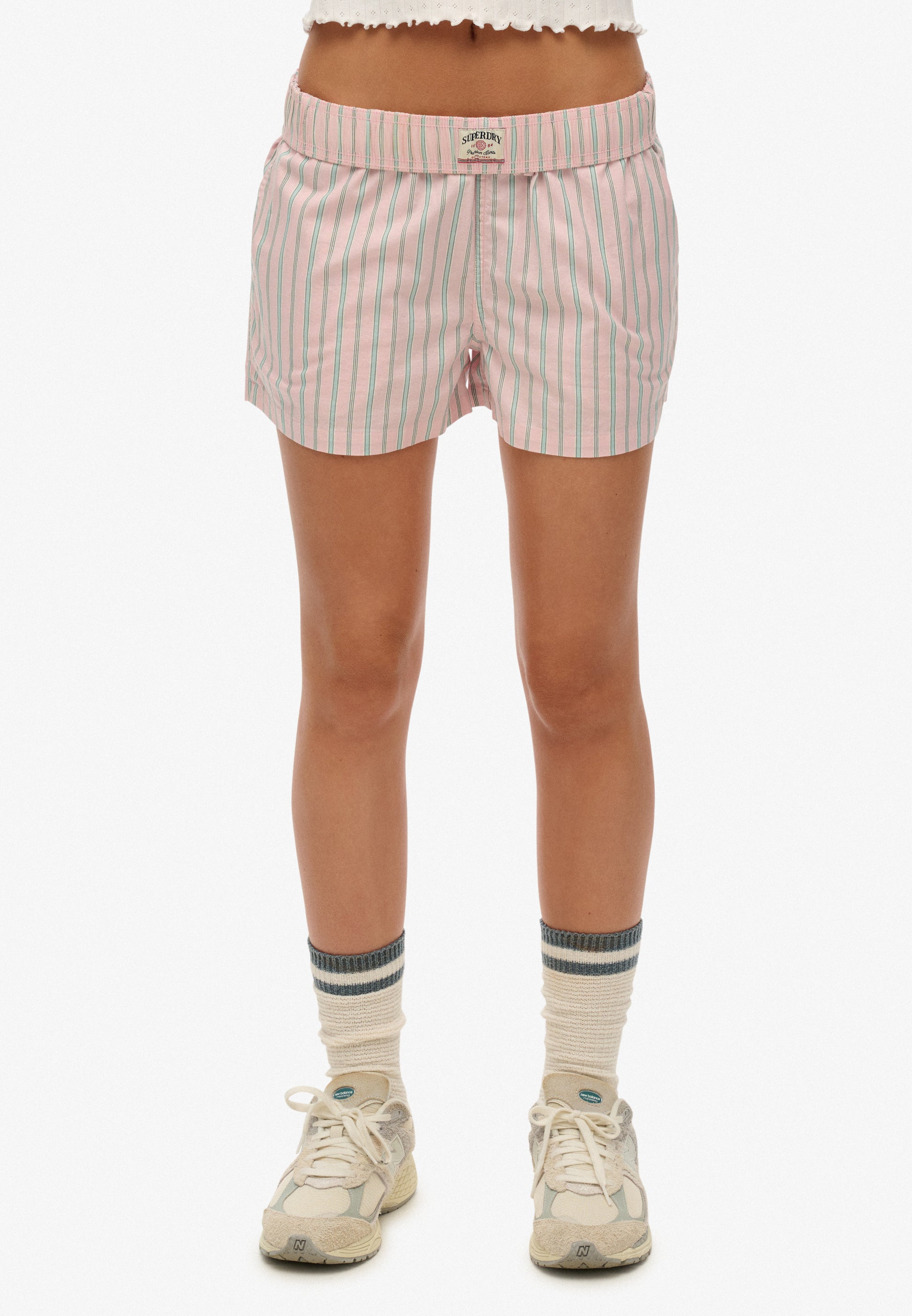 Organic Cotton Stripe Elasticated Shorts (3)