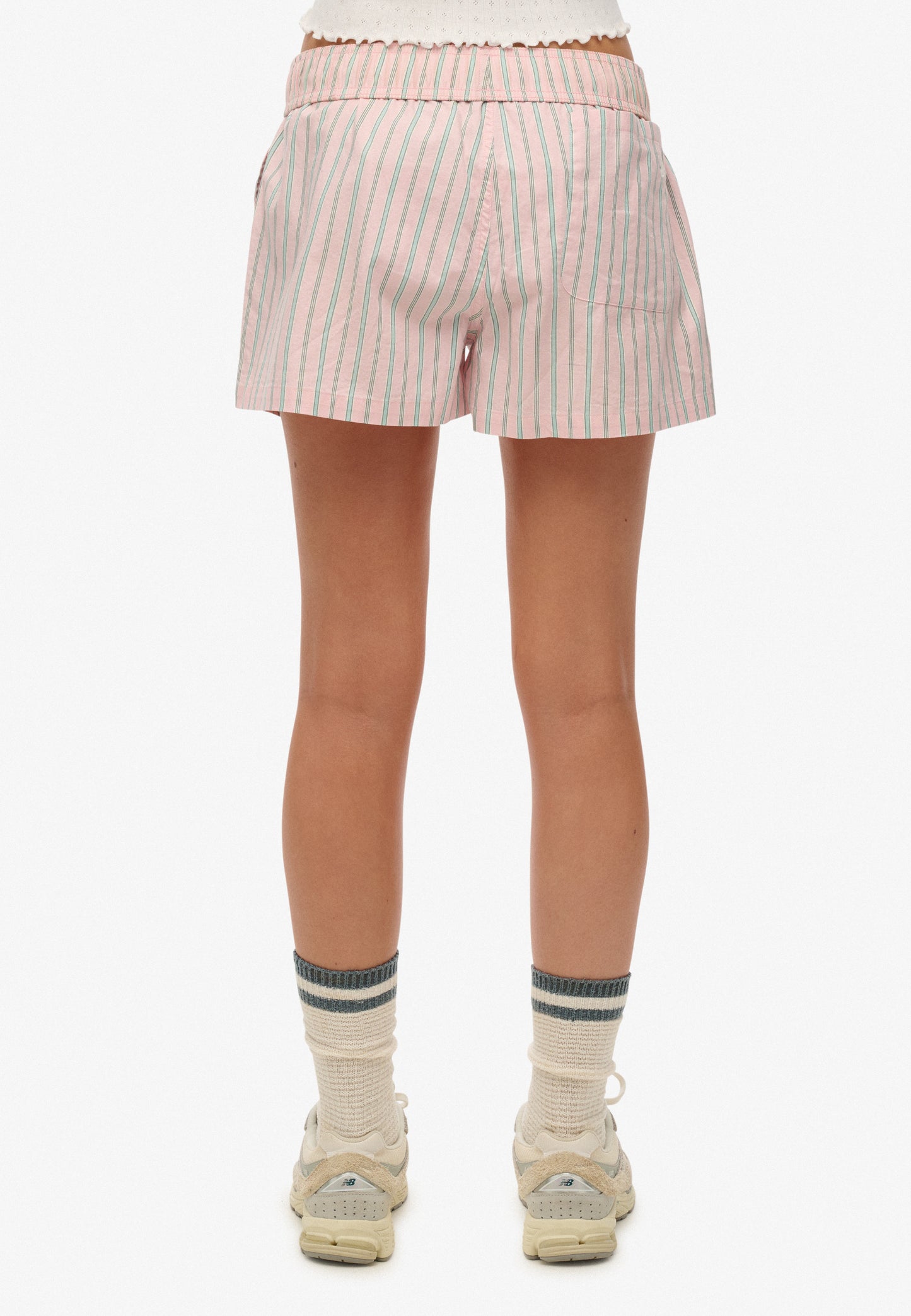 Organic Cotton Stripe Elasticated Shorts (4)