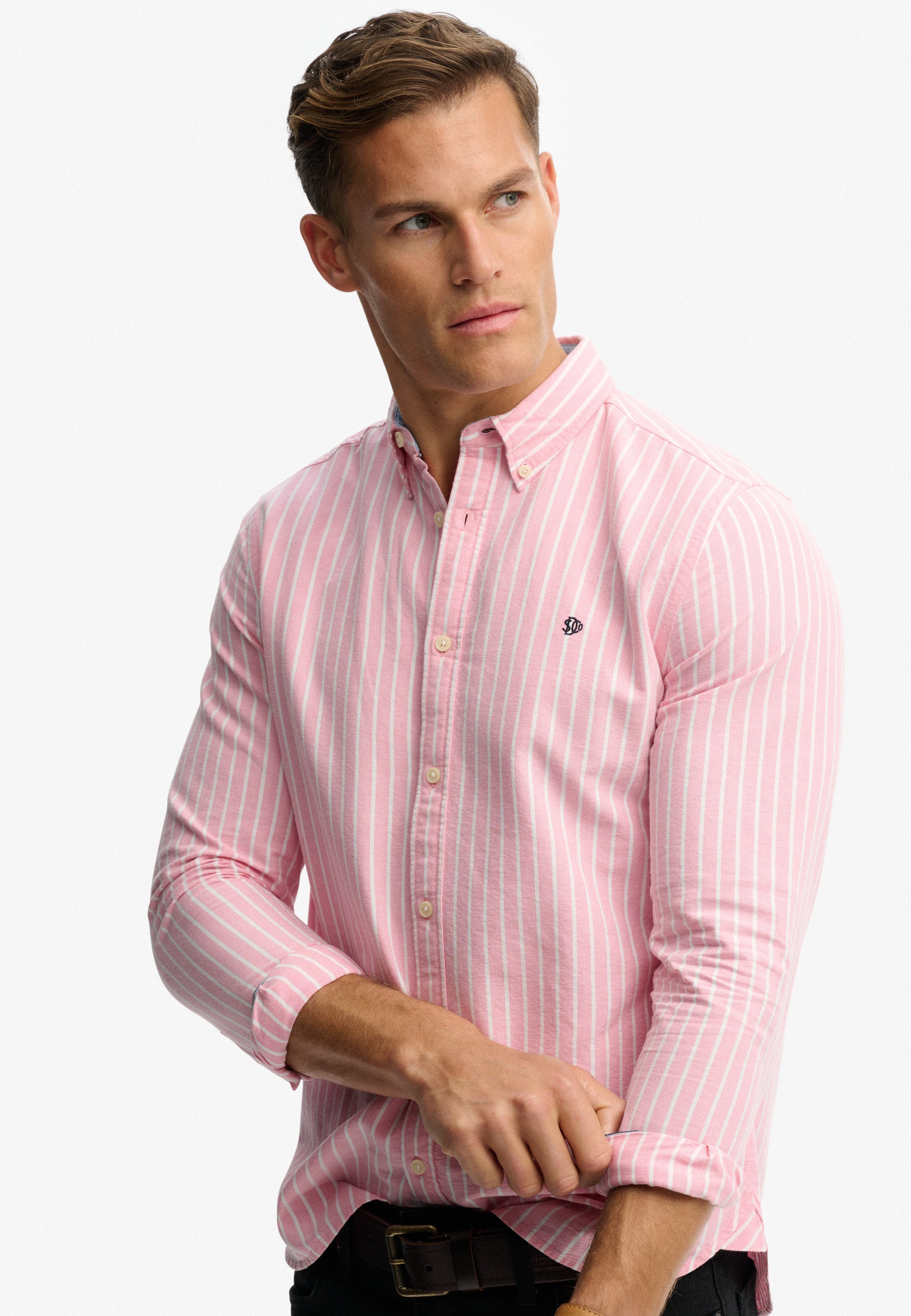 Preppy Oxford Long Sleeve Shirt (3)