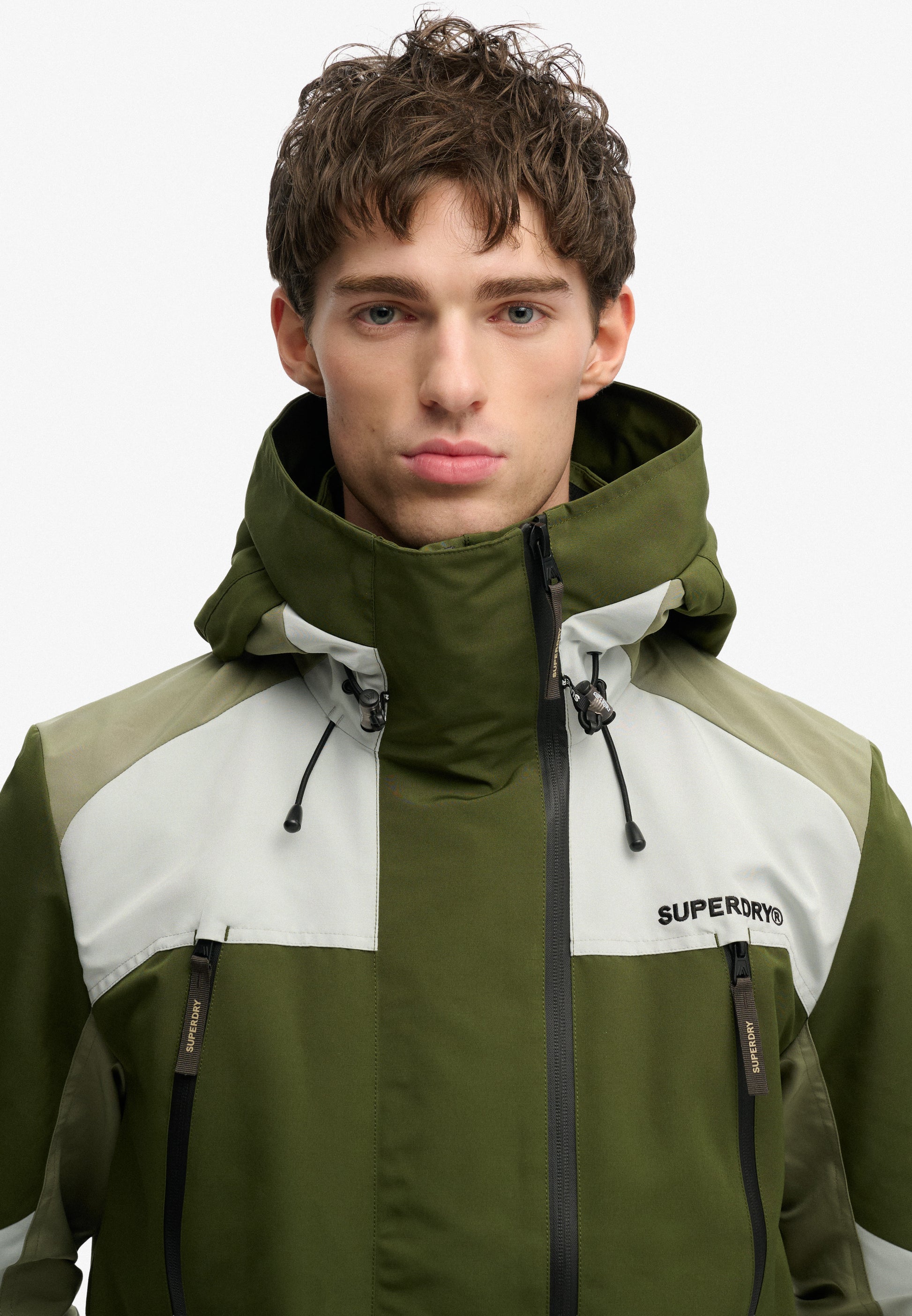 Hooded Colour Block Windbreaker Jacket (5)