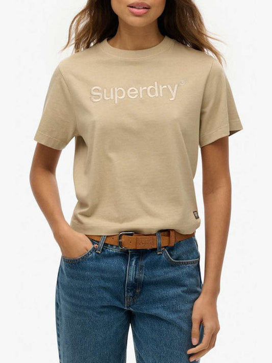 Embroidered Core Logo Boxy Loose T-Shirt