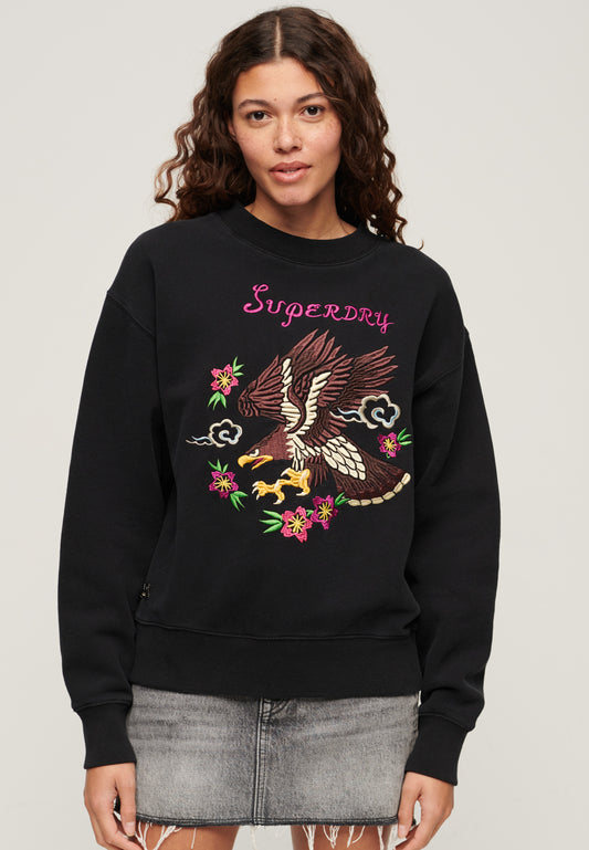 Suika Embroidered Loose Sweatshirt