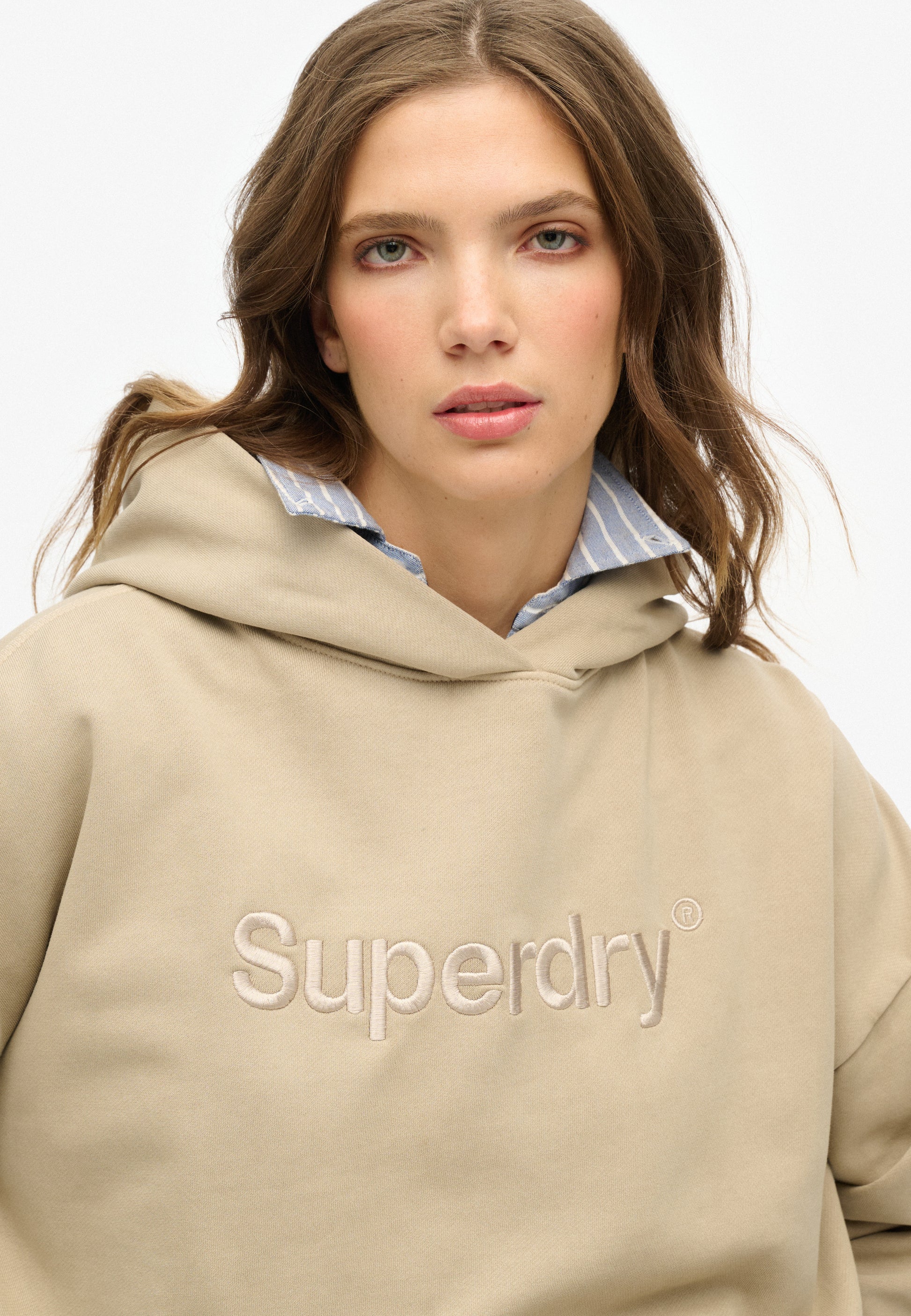 Embroidered Core Logo Relaxed Hoodie (2)